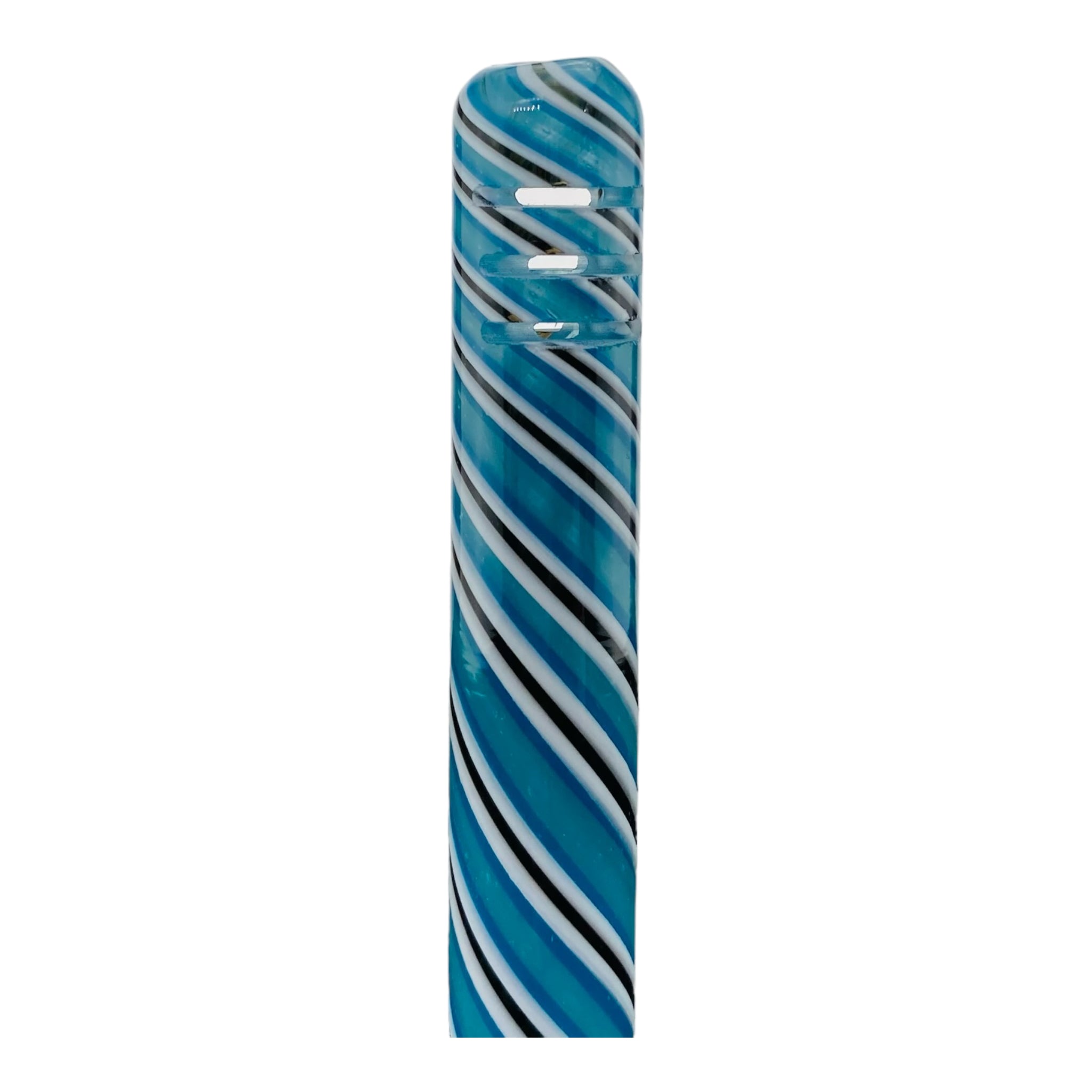 4 Inch 14mm - 10mm Downstem For Glass Bong With Blue And White Linework
