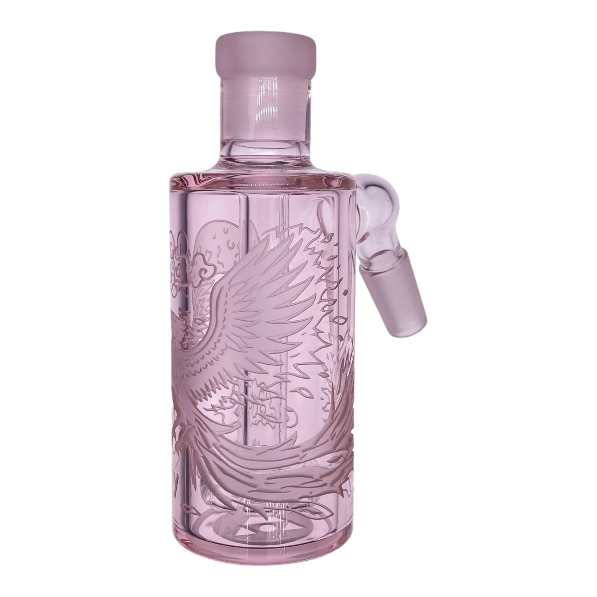 Wilkyway Glass - Phoenix Wet Ashcatcher for bongs 14mm 45 Degree - Pink