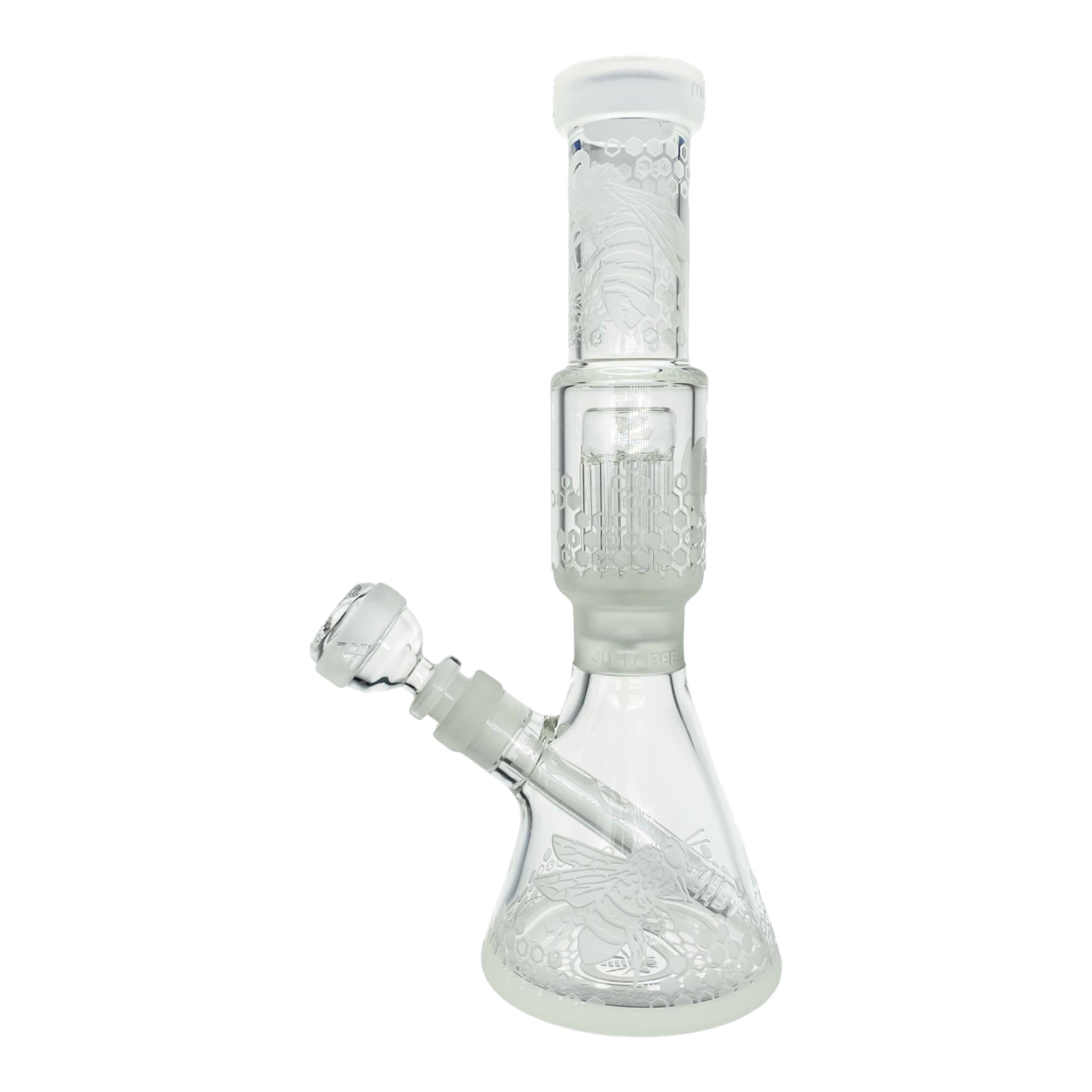 Milkyway Glass - 11 Inch Sandblasted Bee Hive Colony Beaker Base Bong
