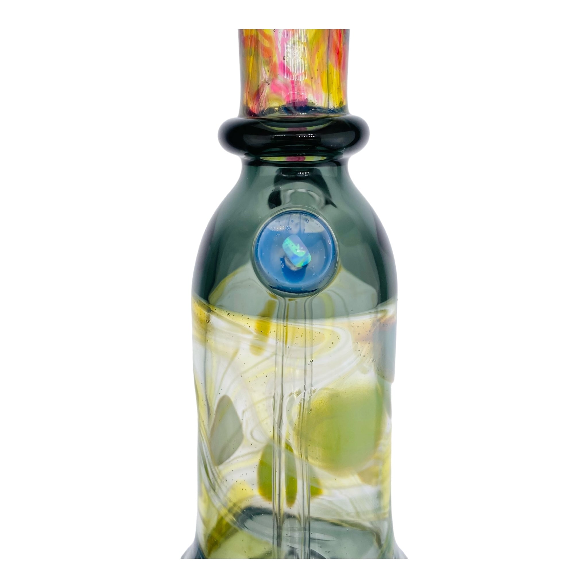 heady glass Arko Glass - Shadow Black And Stained Glass Mini Tube Dab Rig