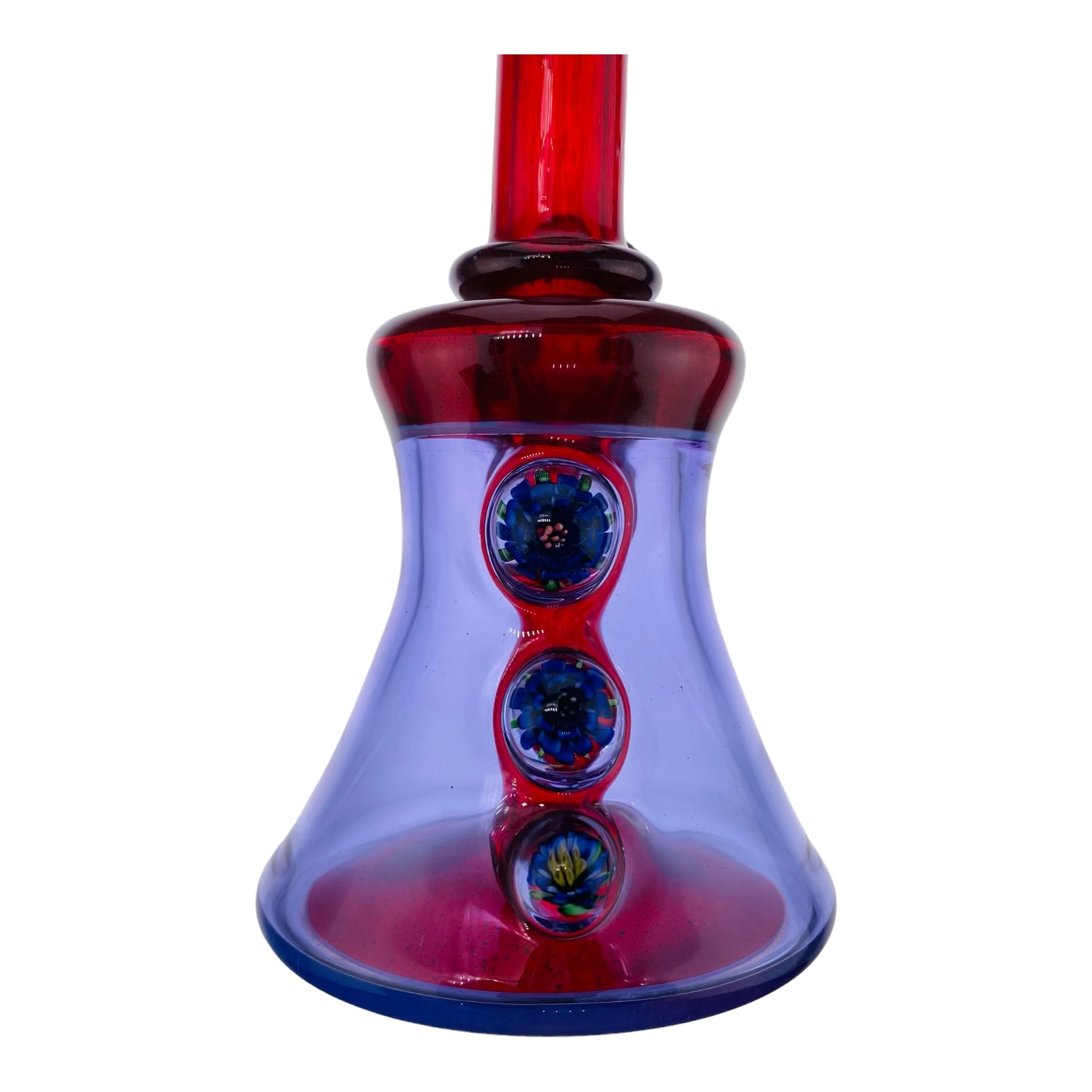 heady glass dab rig Deestrukt Glass - Custom Mini Portable Dab Rig Pomegranate and Purple Rain Minitube