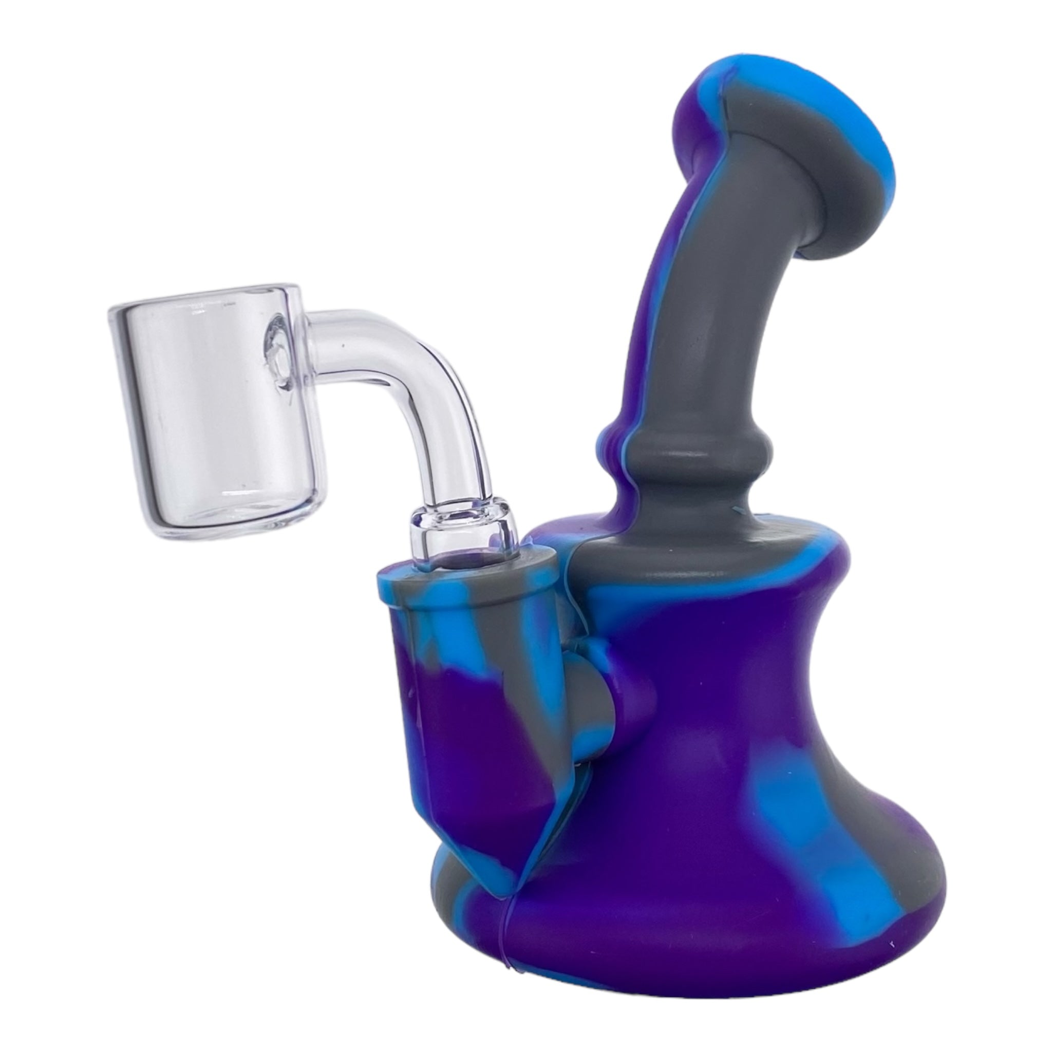 Mini Silicone Rubber Dab Rig Purple, Blue, Grey