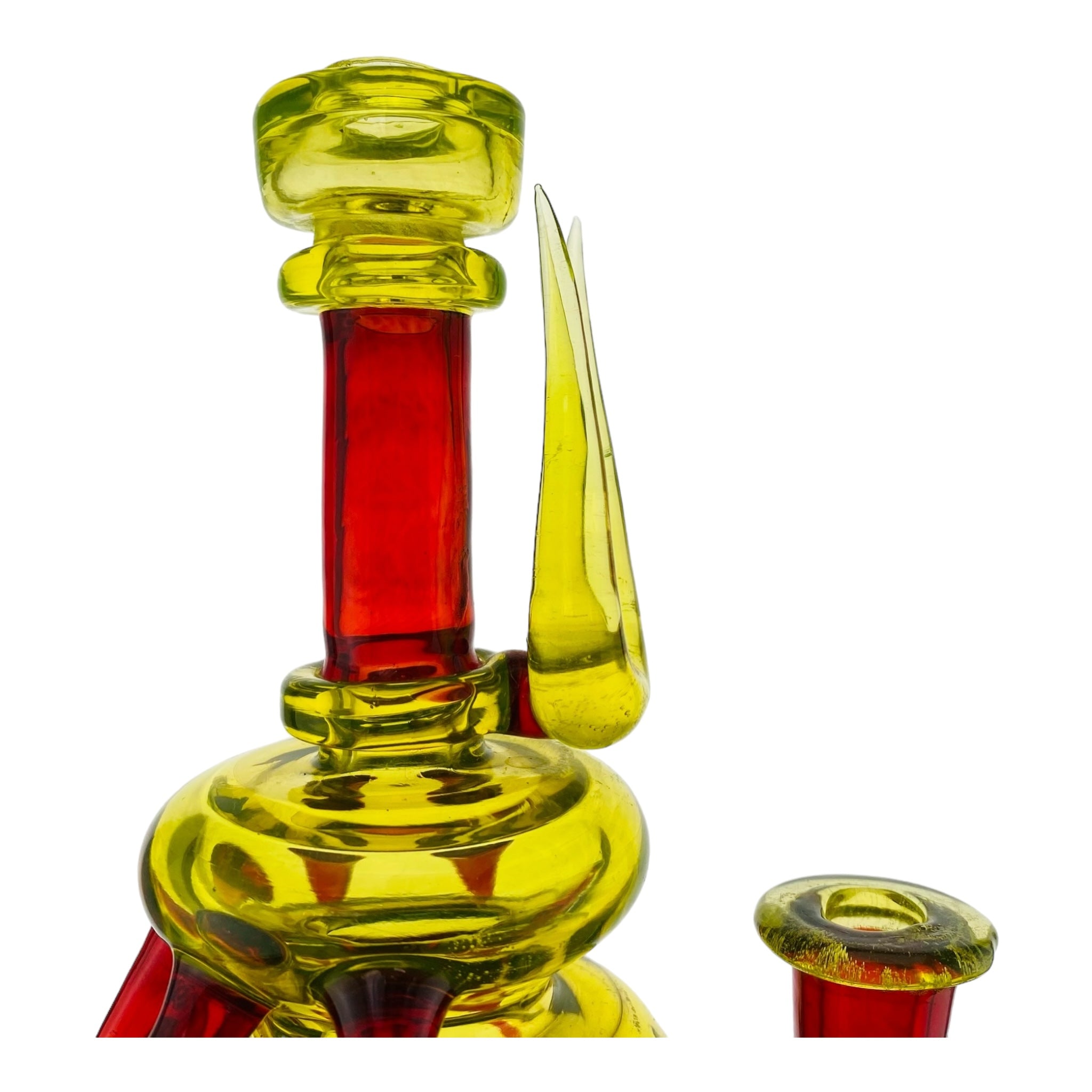 heady glass dab rig Pomegranate x Hatorade Green Horned 10mm Dab Rig