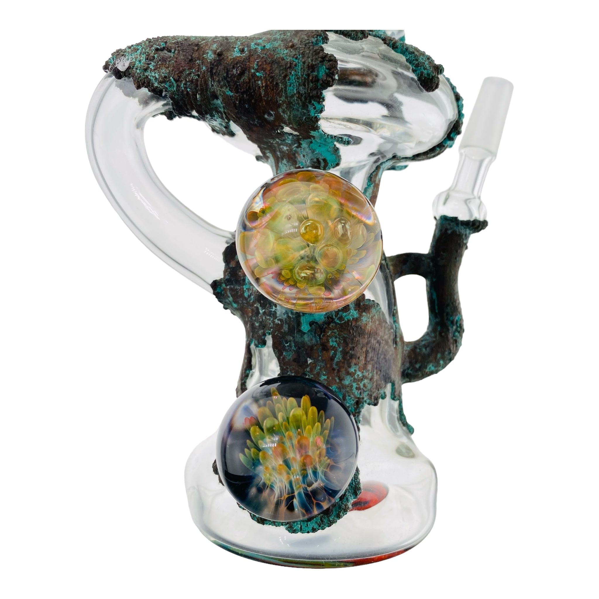 heady glass dab rig Copper Electroformed Custom Recycler Dab Rig for sale