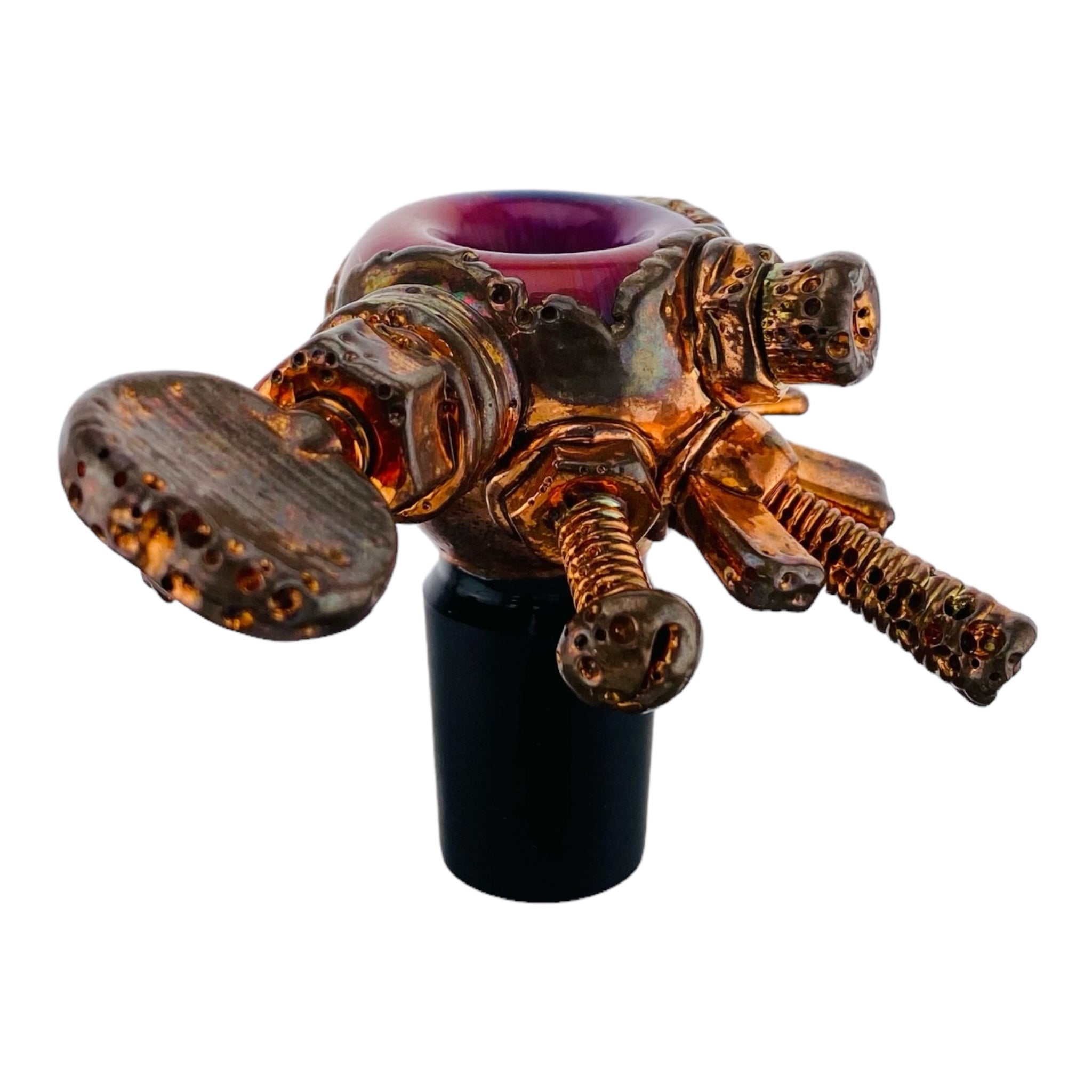 heady glass bong bowl by Snic Barnes Glass - Copper Electroformed 18mm Bowl With Serendipity for sale