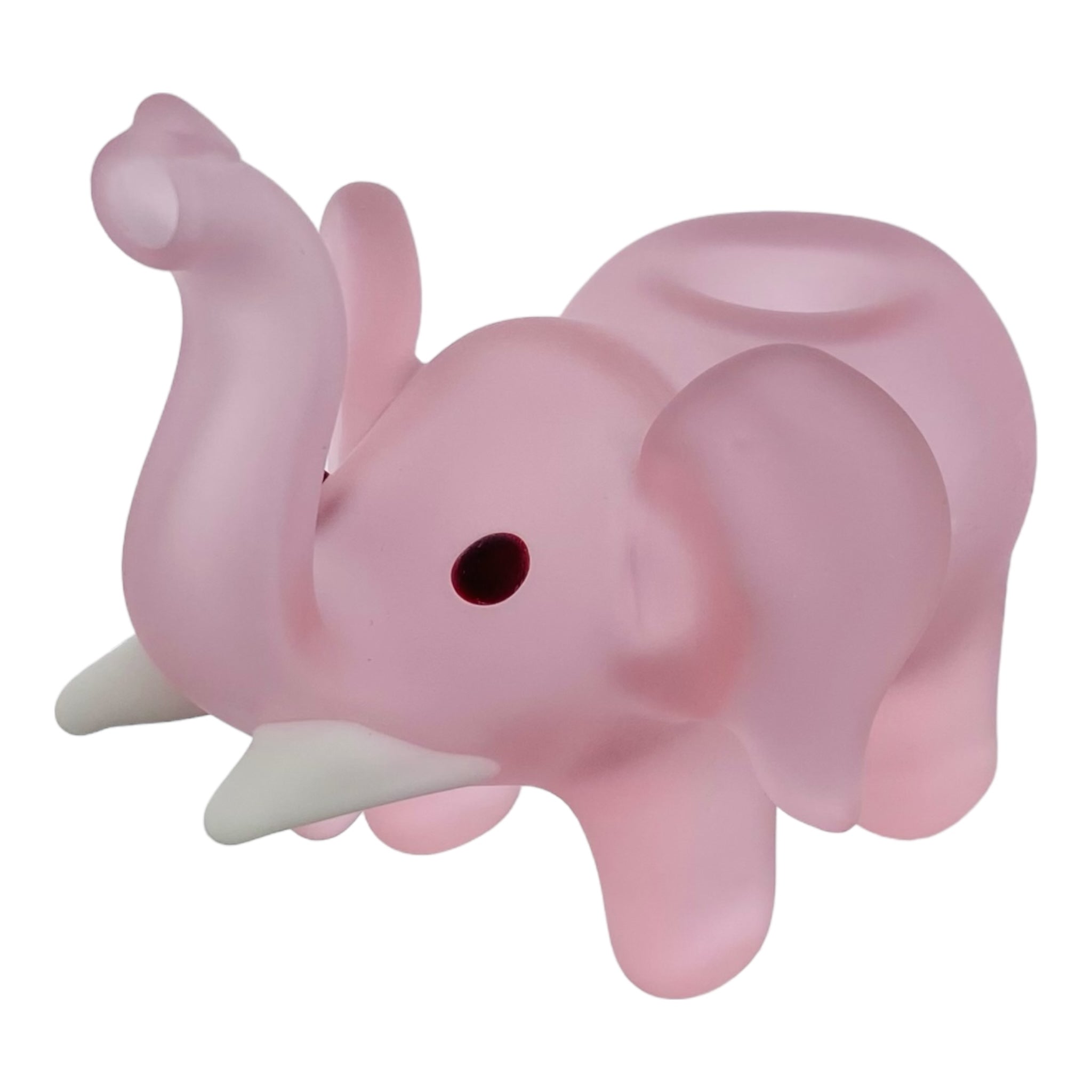 heady glass cute and girly Sandblasted Pink Elephant Glass Hand Pipe for sale