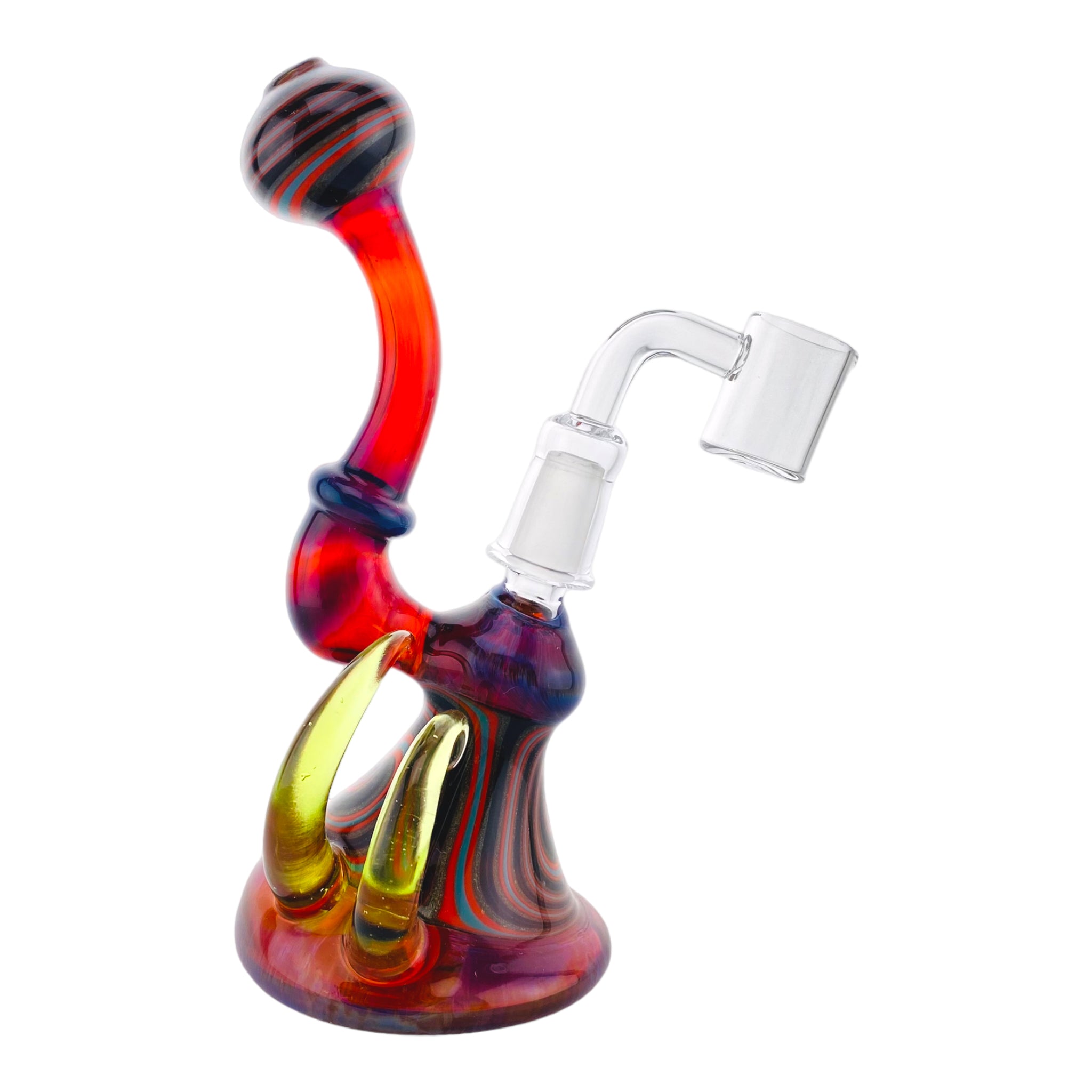 Crux Glass - Custom Alientech Red Dab Rig With Wig Wag Sections And Horns