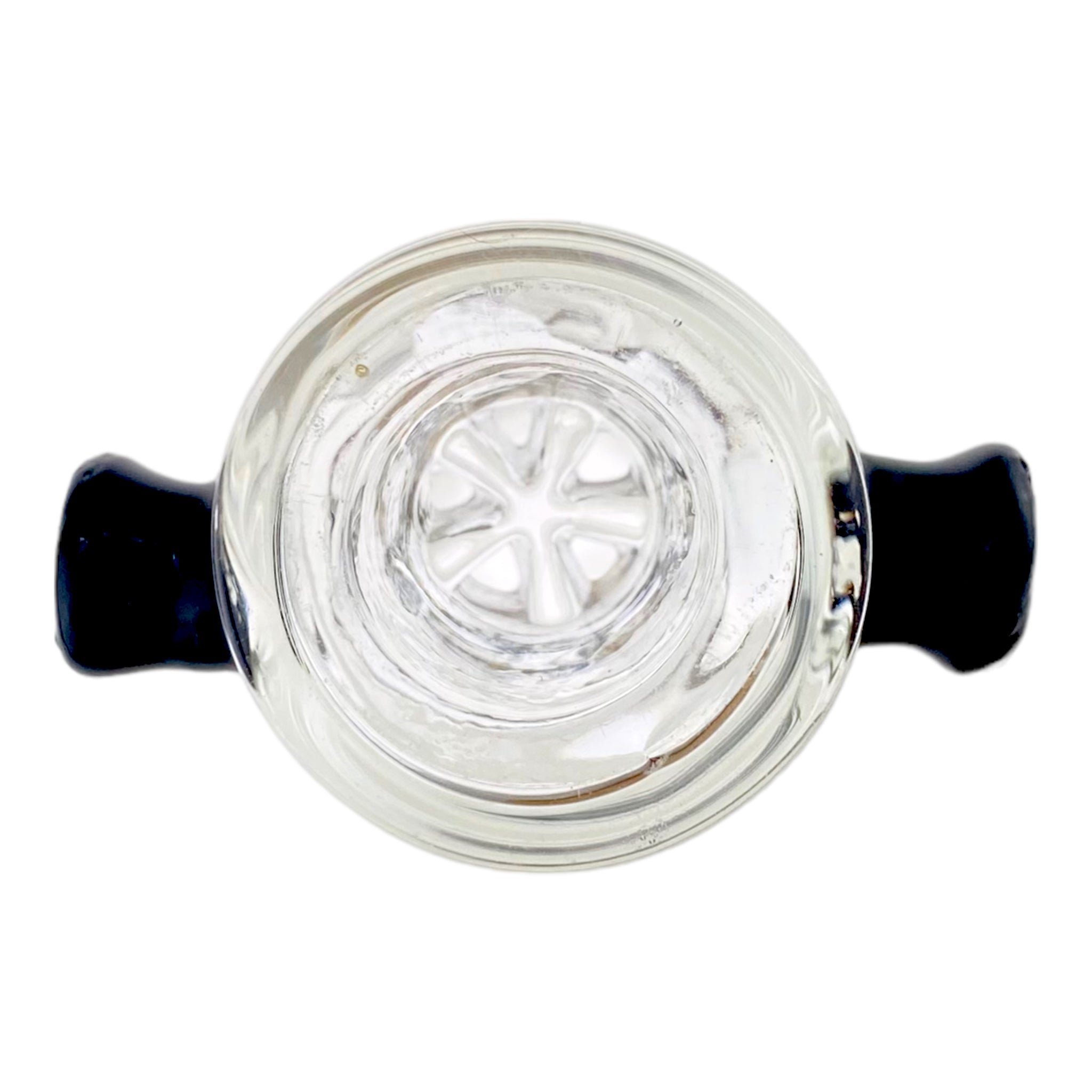 18mm Flower Bowl - Tall Cylinder Bong Bowl Piece With Built In Screen - Clear