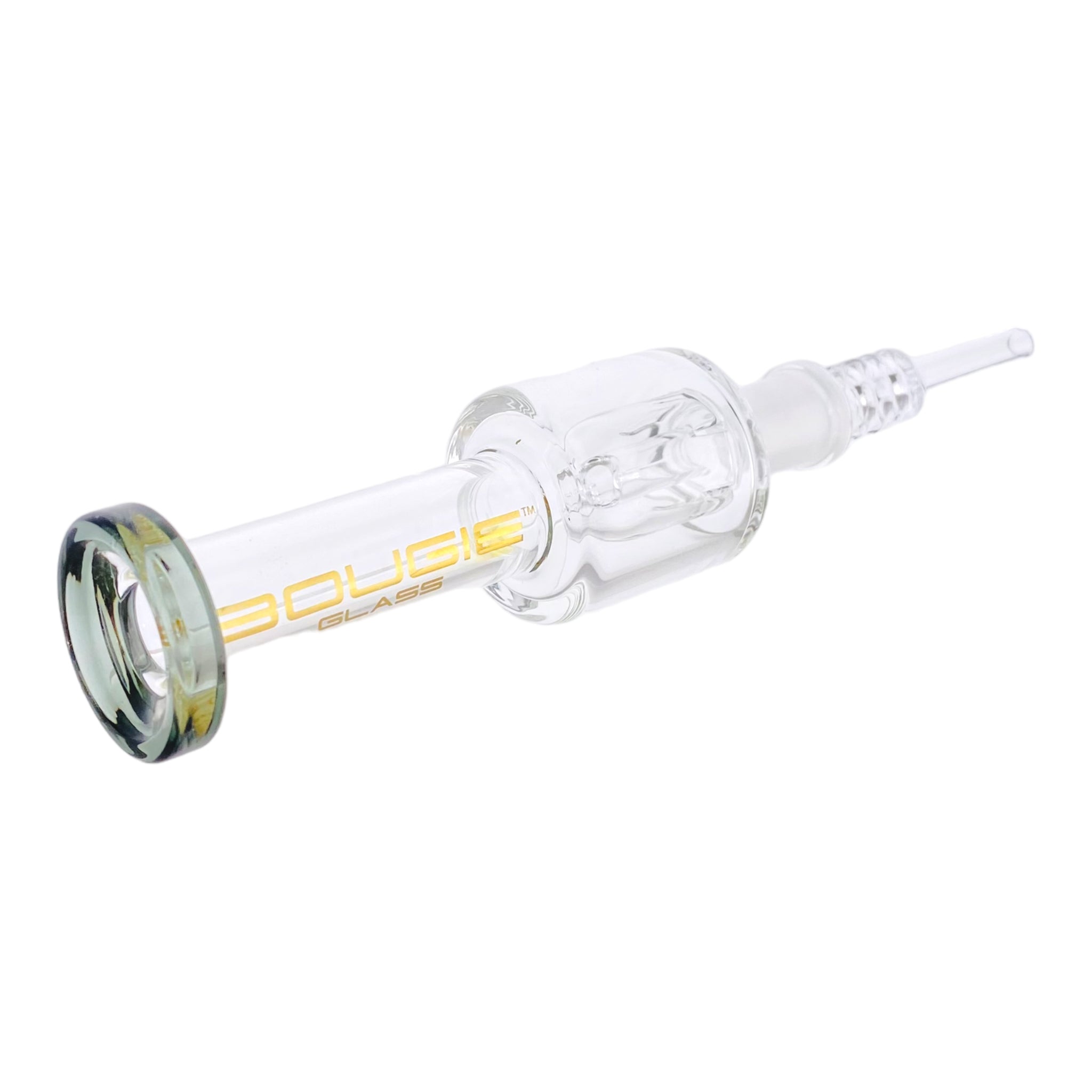 Bougie Glass - Shadow Black Small Nectar Collector With Mushroom Perc & Quartz Tip