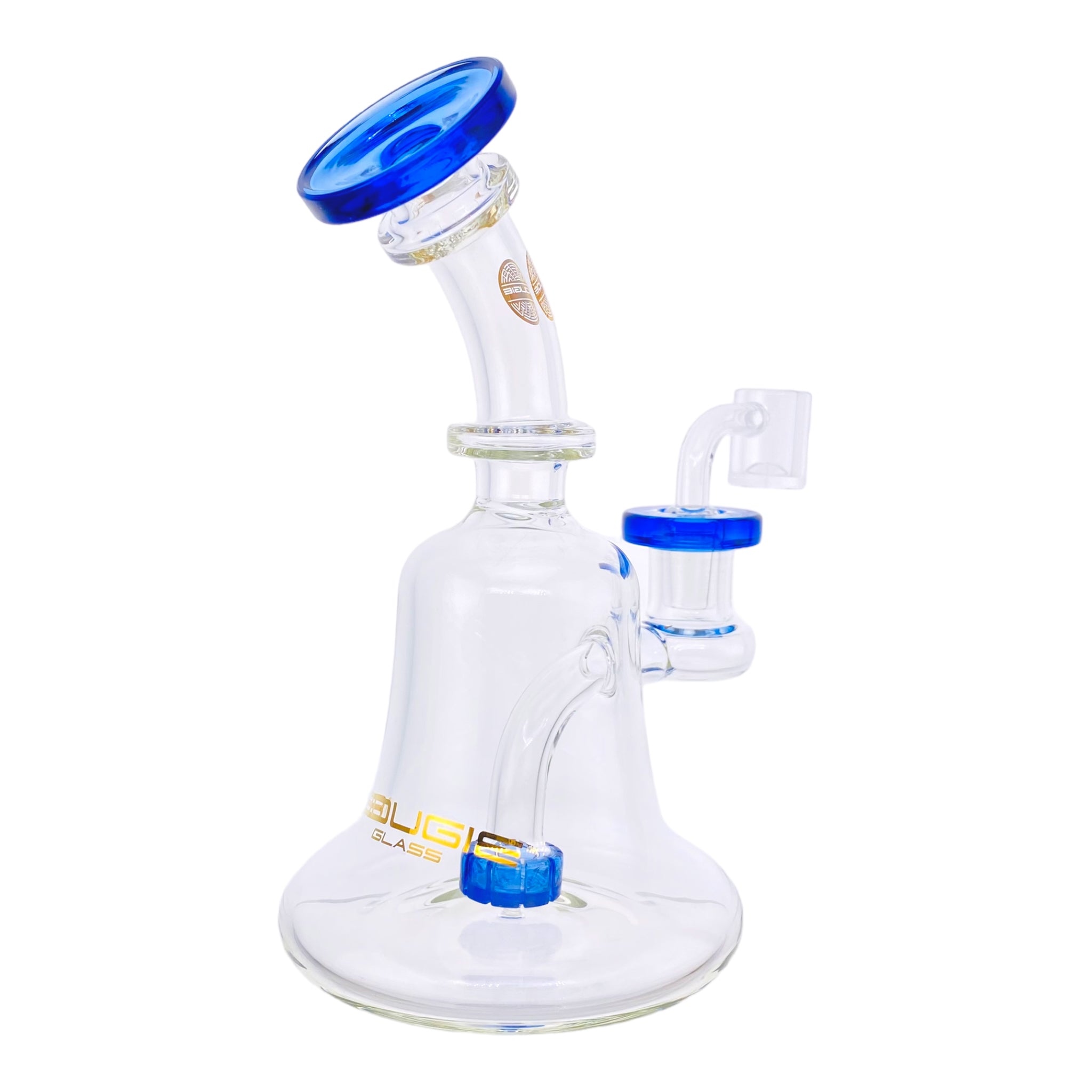 Bougie Glass - Small Dab Rig Banger Hanger 14mm Fitting - Blue