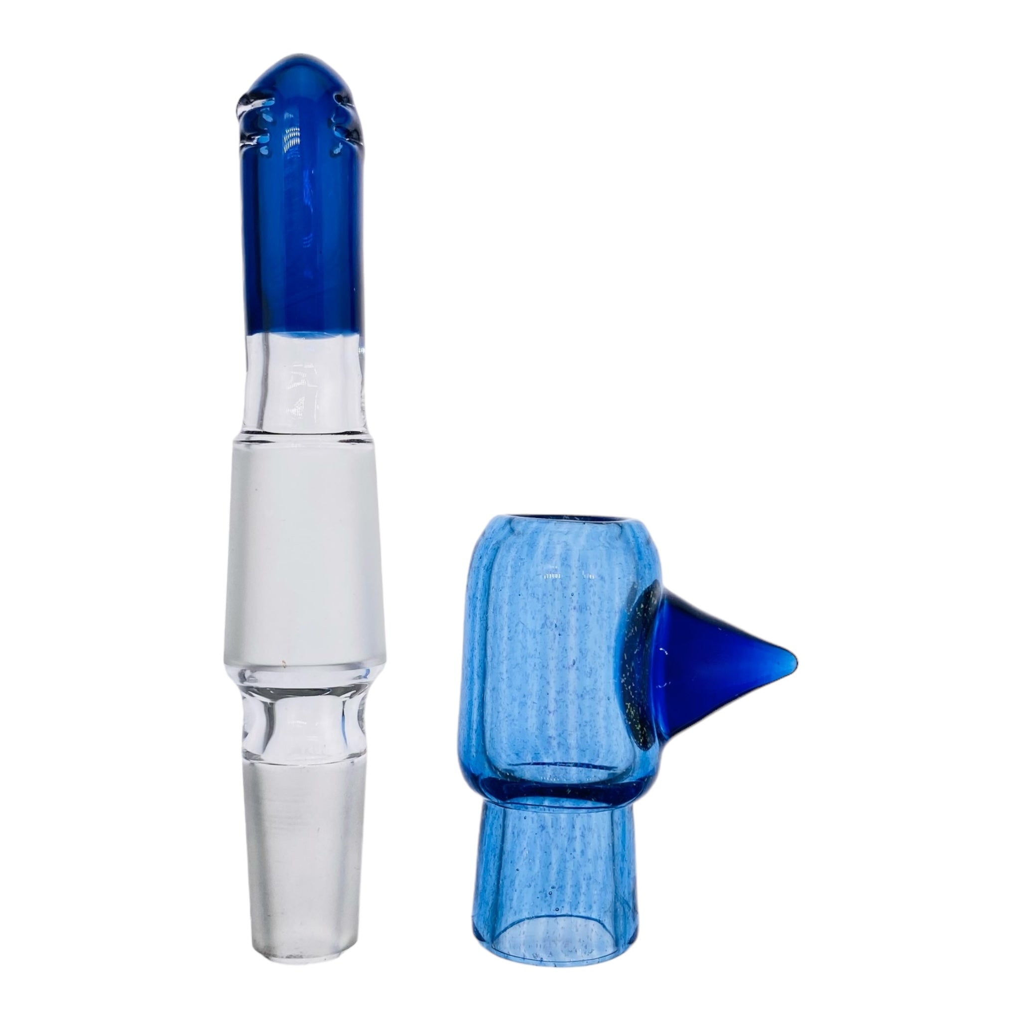 Heady glass Darby Holm - Blue Dichro Horned Minitube Dab Rig Water Pipe With Large Opals for sale