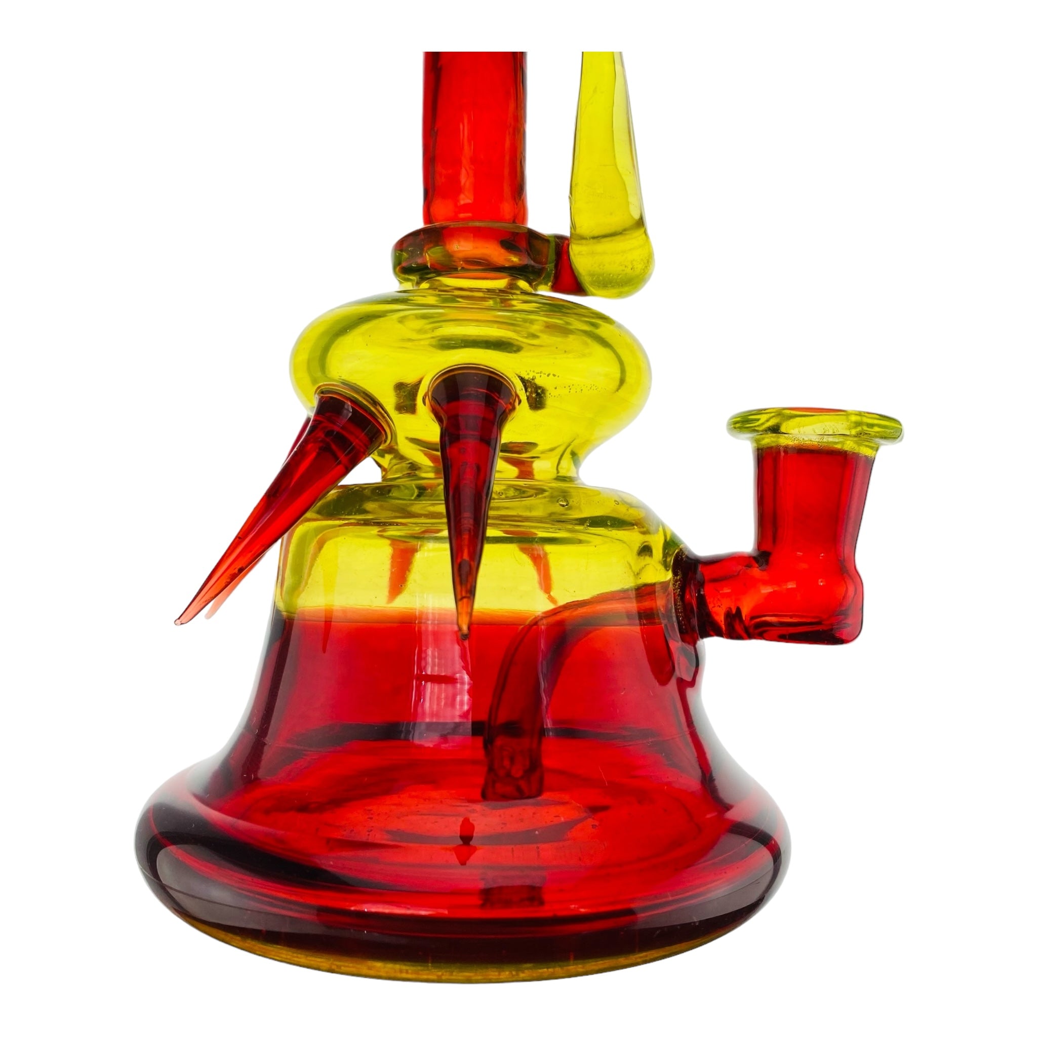 heady glass dab rig Pomegranate x Hatorade Green Horned 10mm Dab Rig