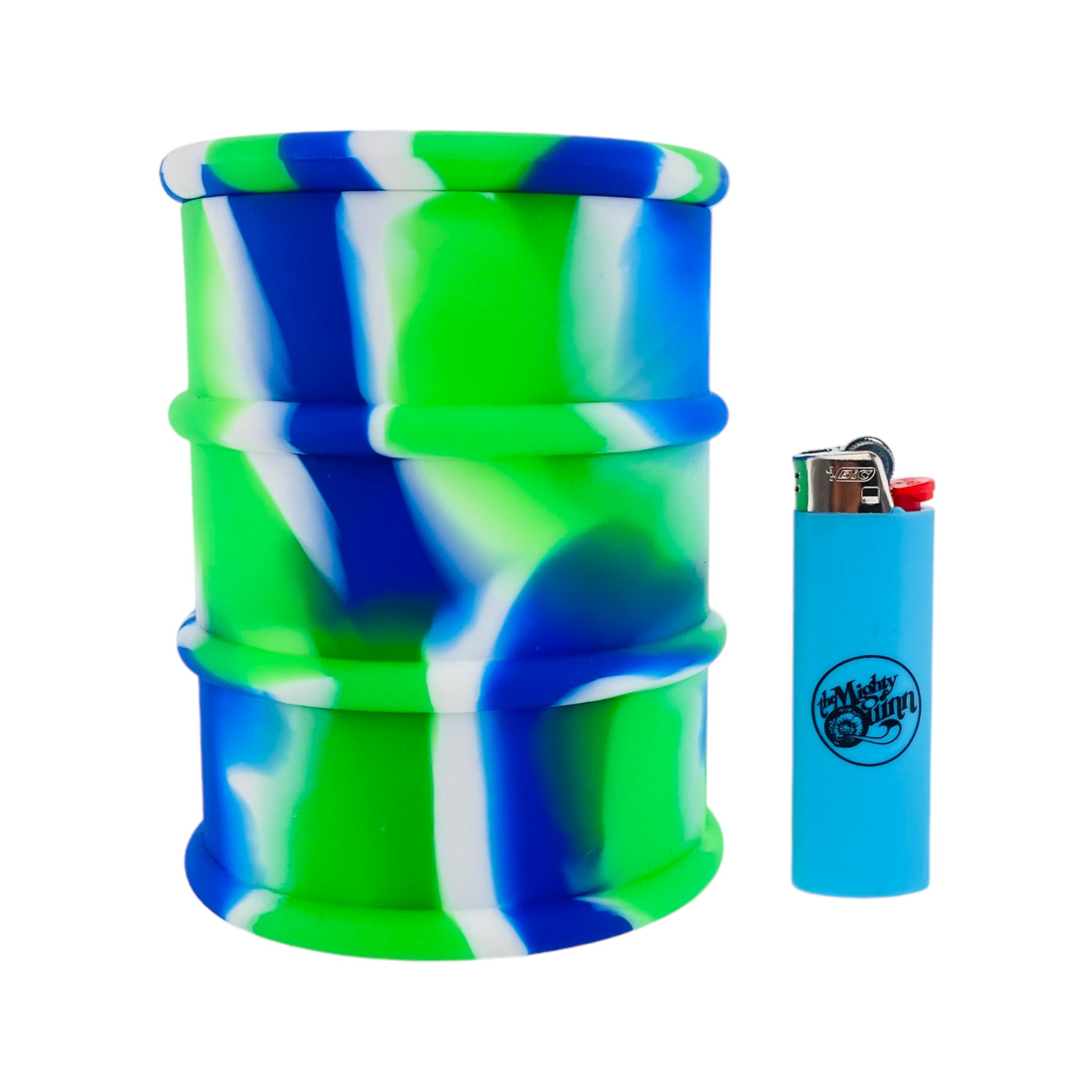 huge XXL Silicone Jar Green, White & Blue
