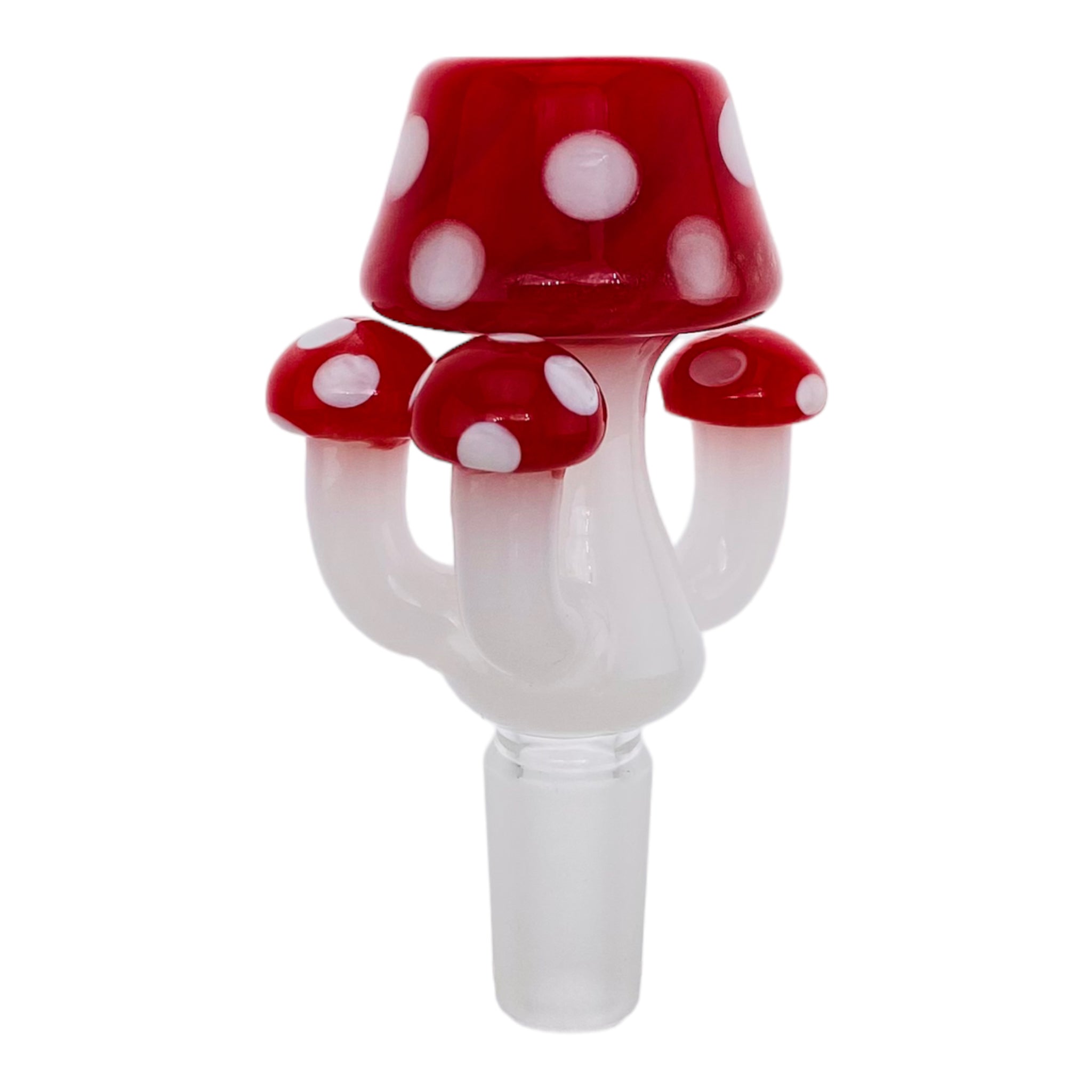 Red And White Mushroom Bong Bowl