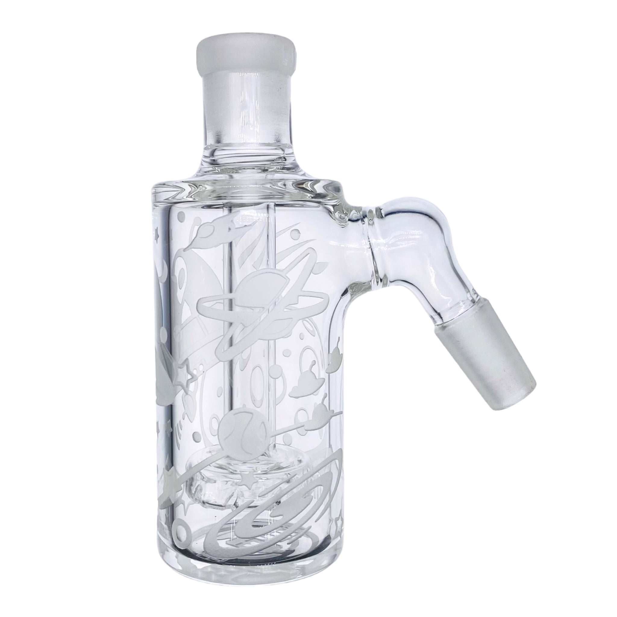 Milkyway Glass Space Odyssey Wet Ashcatcher for bongs - 45 Degree Male Clear