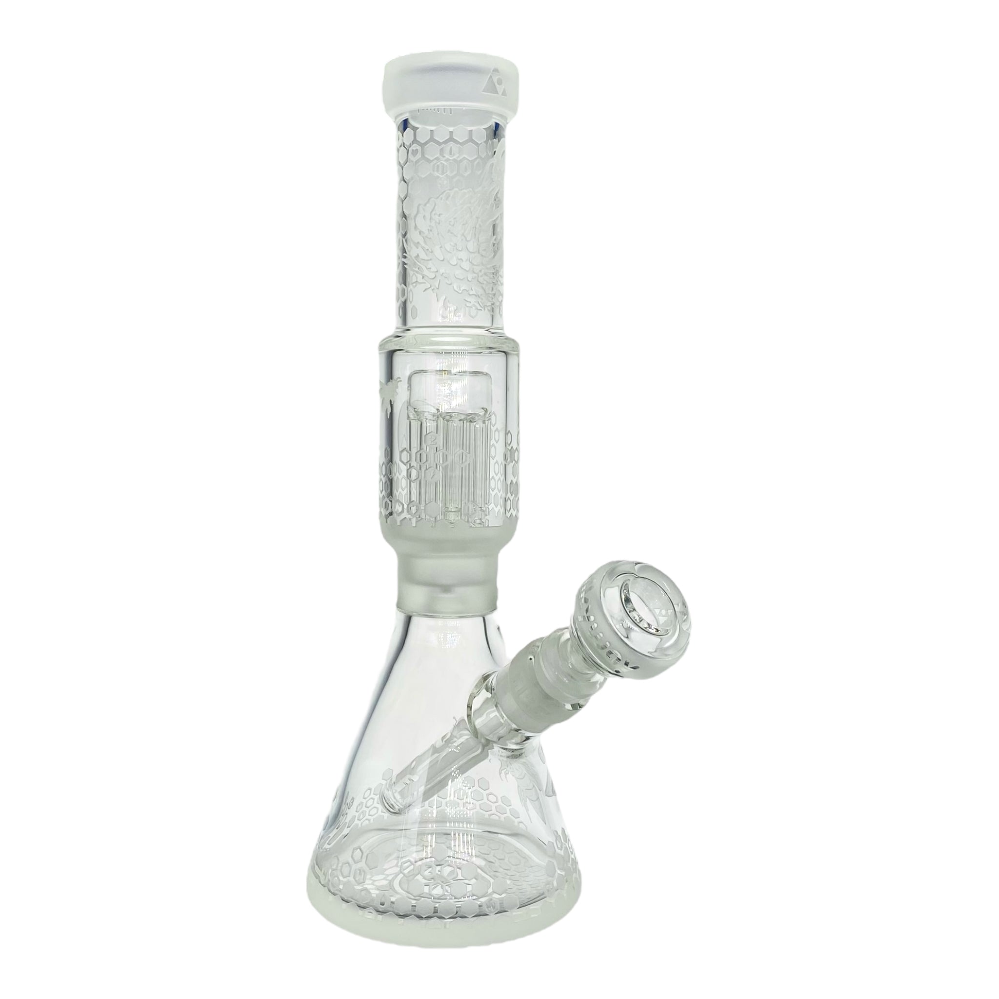 Milkyway Glass - 11 Inch Sandblasted Bee Hive Colony Beaker Base Bong