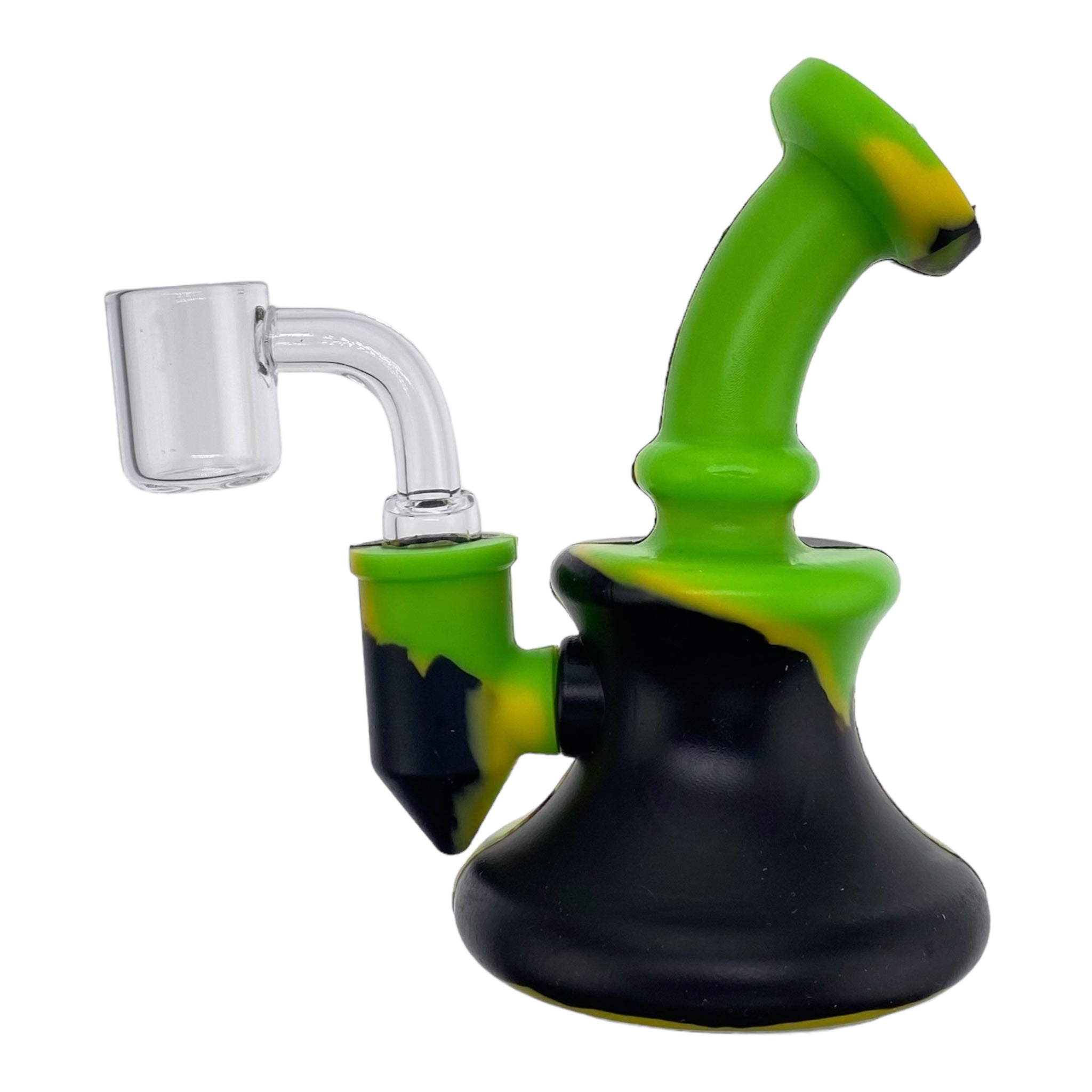 Mini Silicone Rubber Dab Rig Black, Yellow, Green