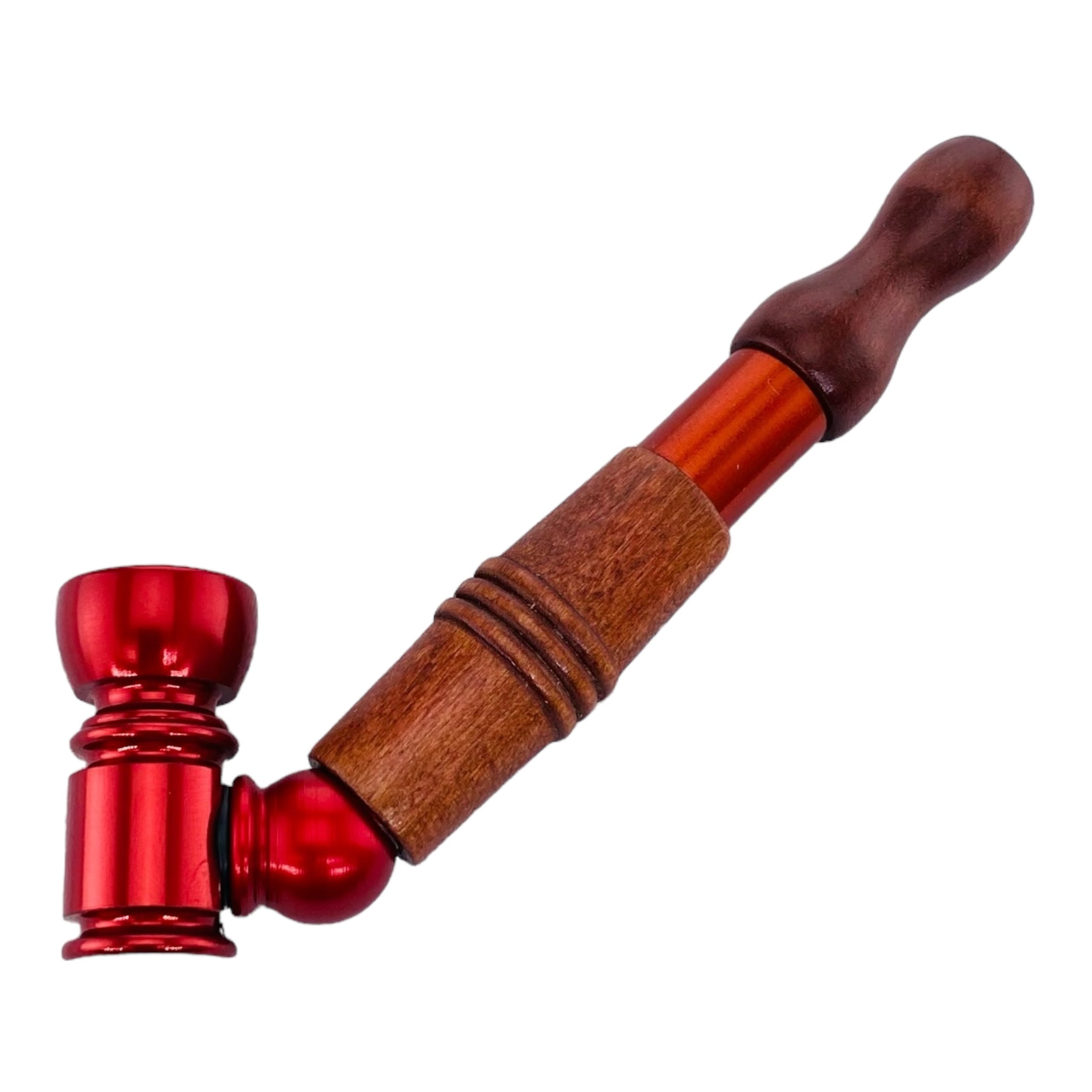 Metal Hand Pipes - Metal Sherlock With Wood Stem