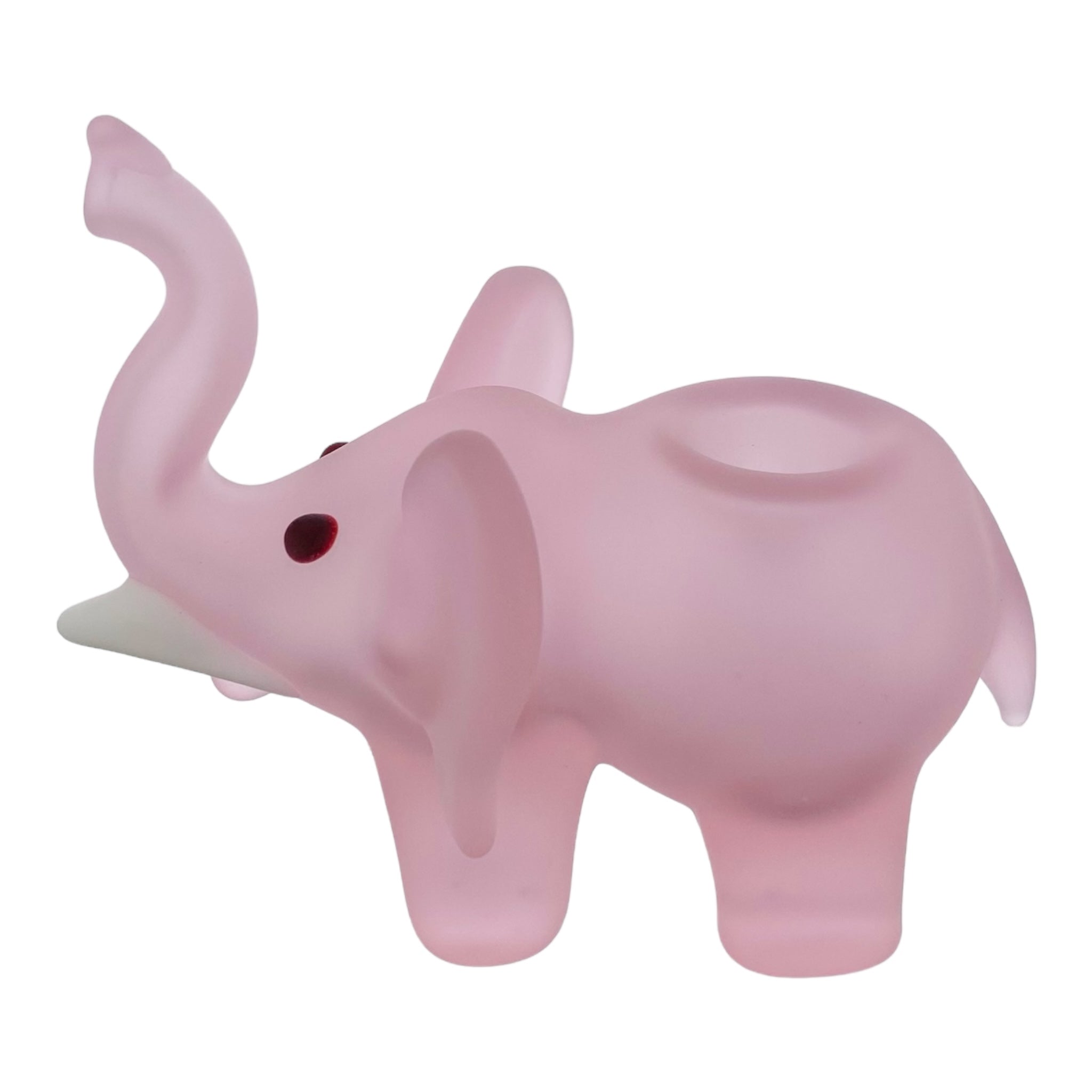 cute and girly Sandblasted Pink Elephant Glass Hand Pipe for sale