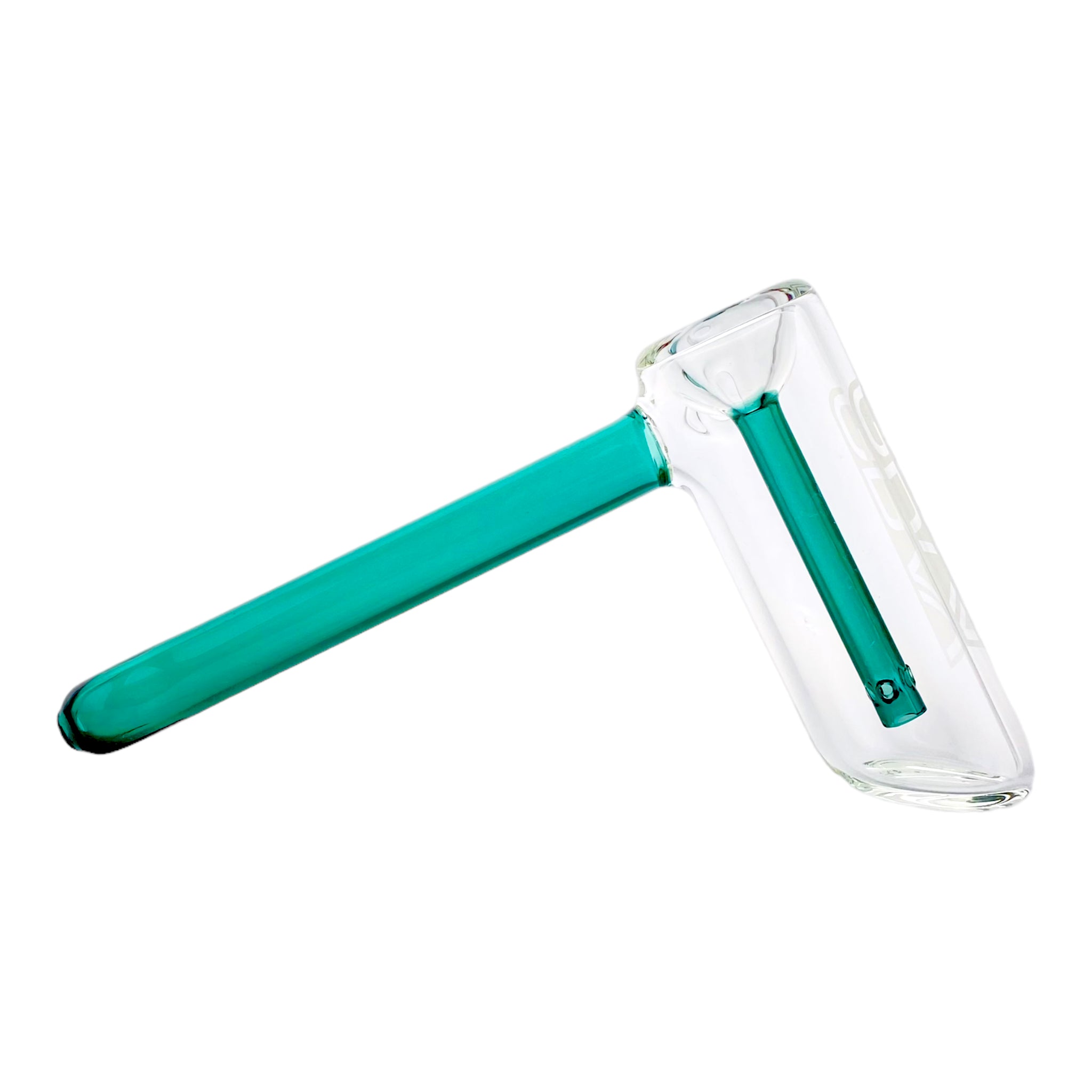 grav labs bubbler medium size with dark green downstem and mouthpiece