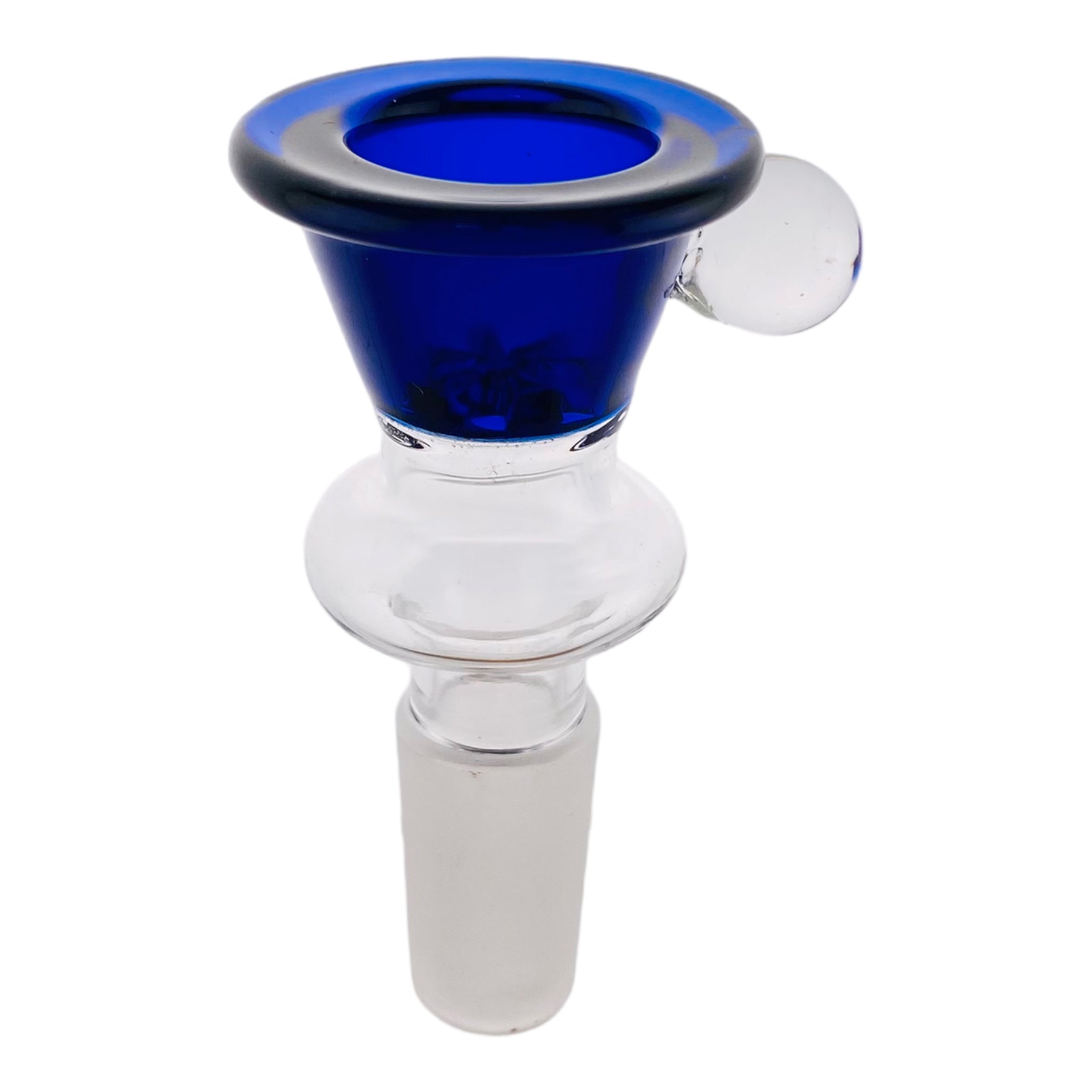 14mm Flower Bowl - Large Martini Funnel Bong Bowl Piece With Built In Screen - Blue