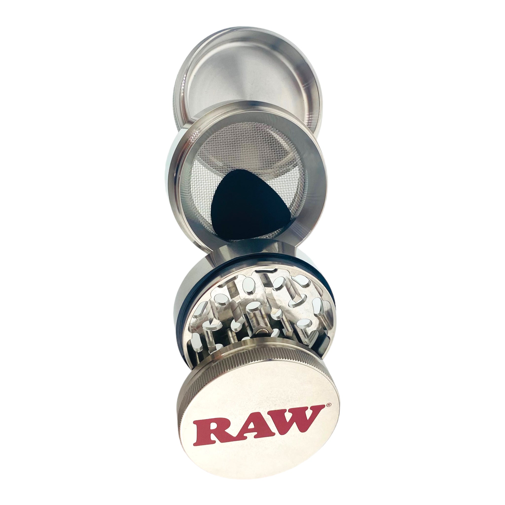 weed grinder by Raw Stainless Steel Shredder 50mm Wide 4-Piece Grinder