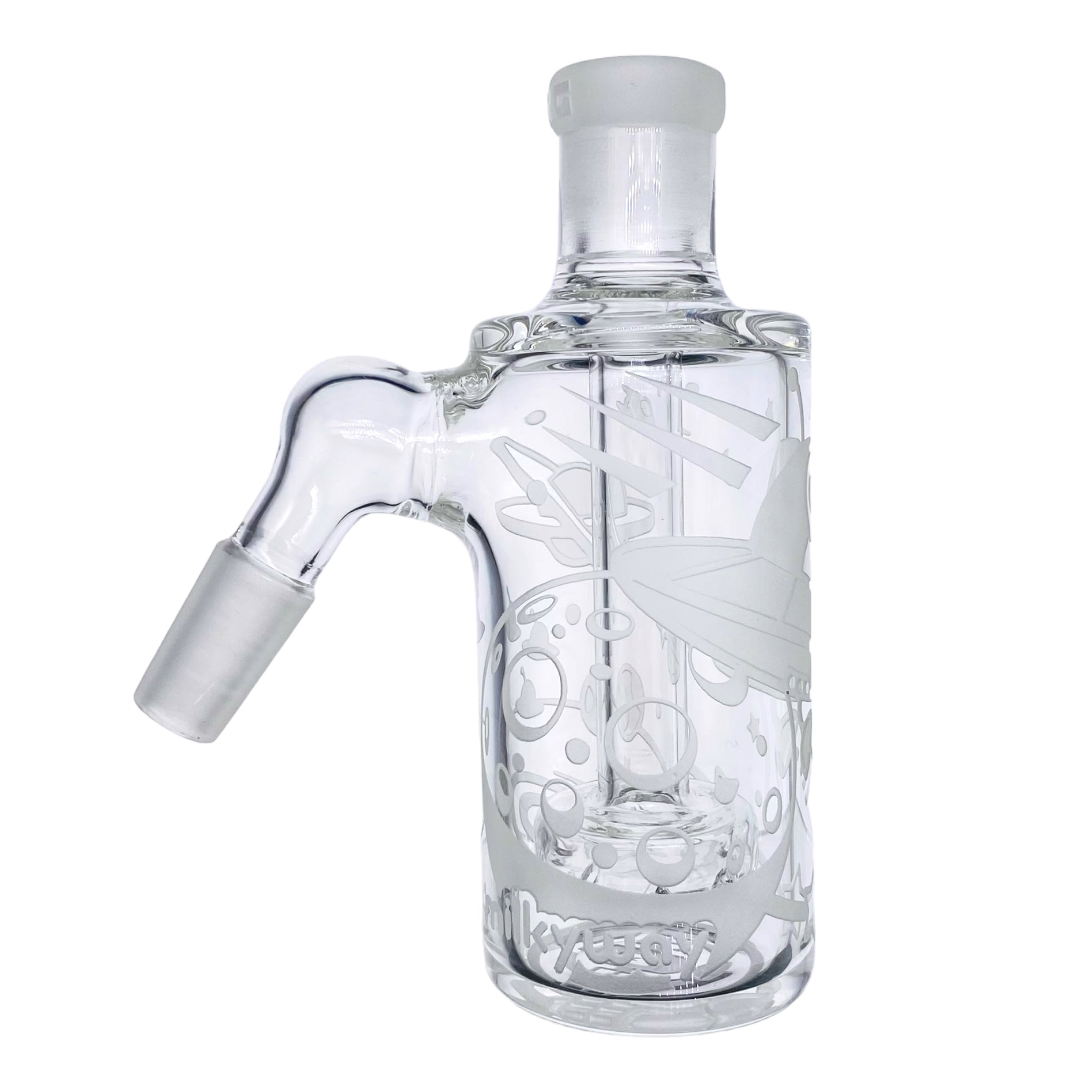Milkyway Glass Space Odyssey Wet Ashcatcher for bongs - 45 Degree Male Clear