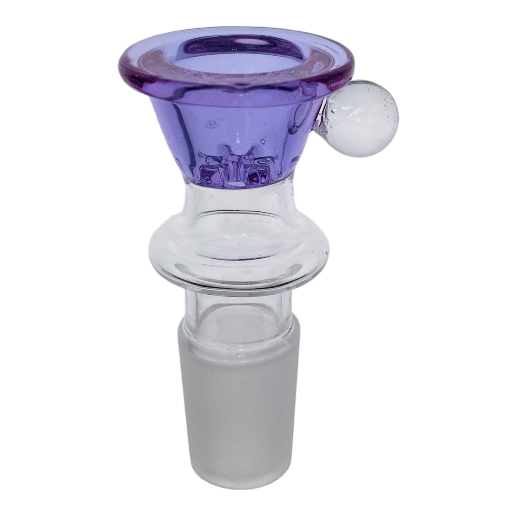 18mm Flower Bowl - Large Martini Funnel Bong Bowl Piece With Built In Screen - Purple