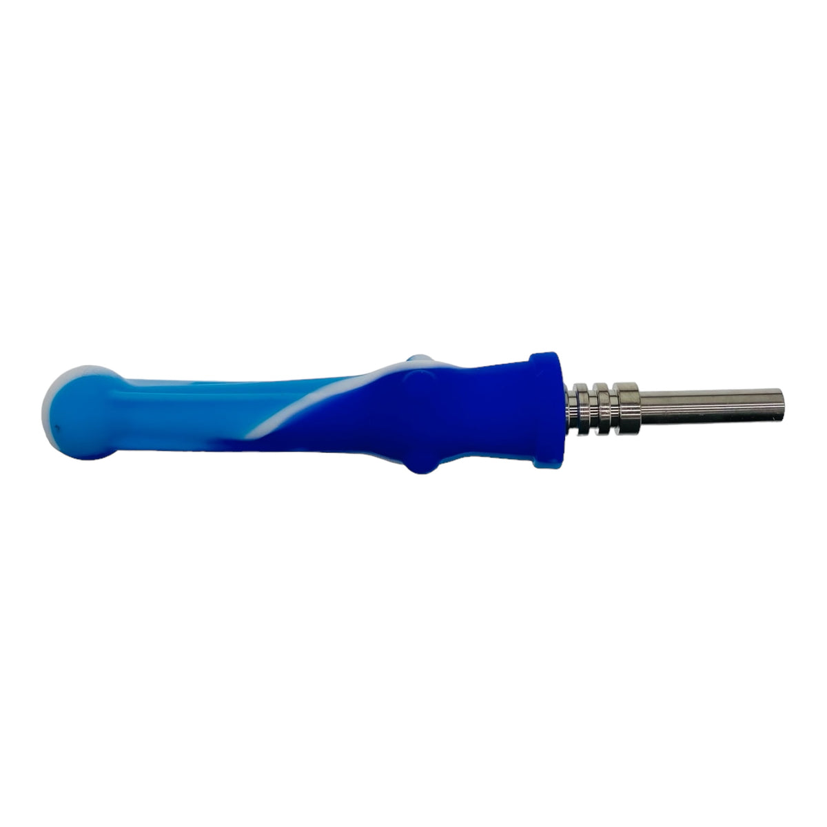 Silicone Nectar Collector With Titanium Tip 14mm Blue, and White