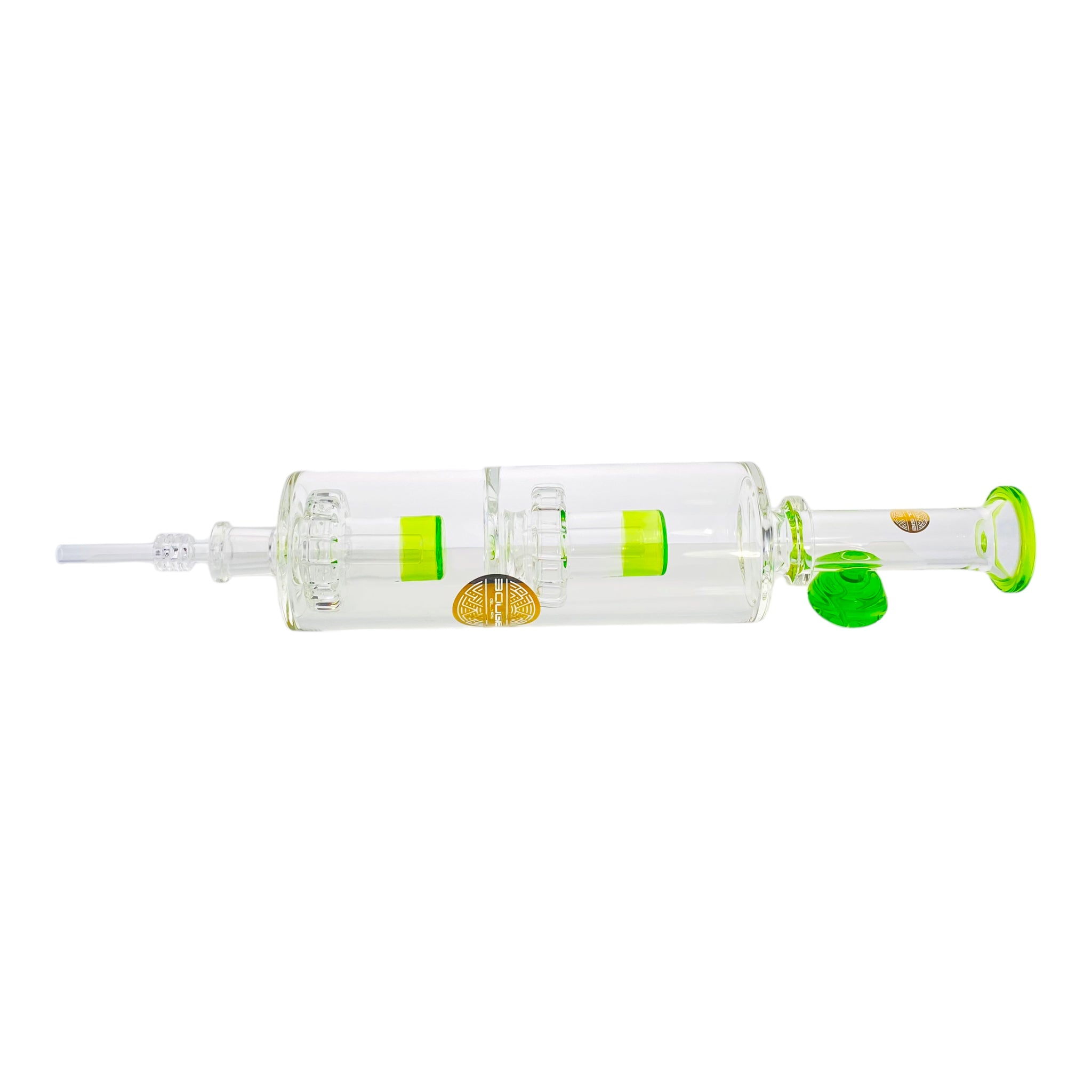 Bougie Glass - Extra Large Nectar Collector With Double Green Bell Perc