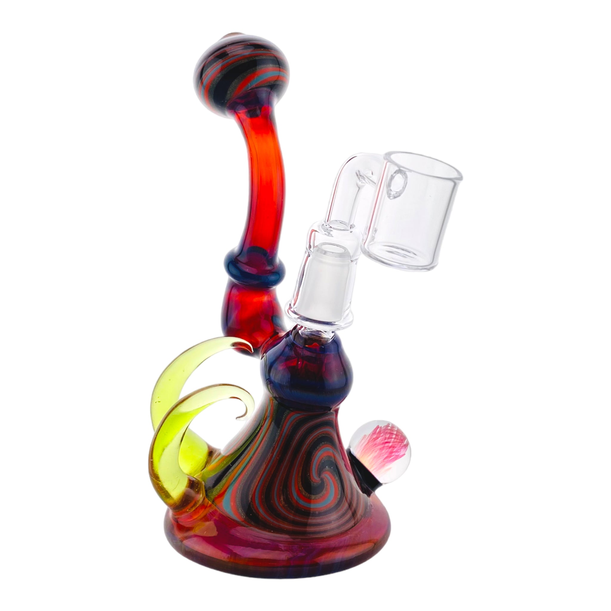 Crux Glass - Custom Alientech Red Dab Rig With Wig Wag Sections And Horns