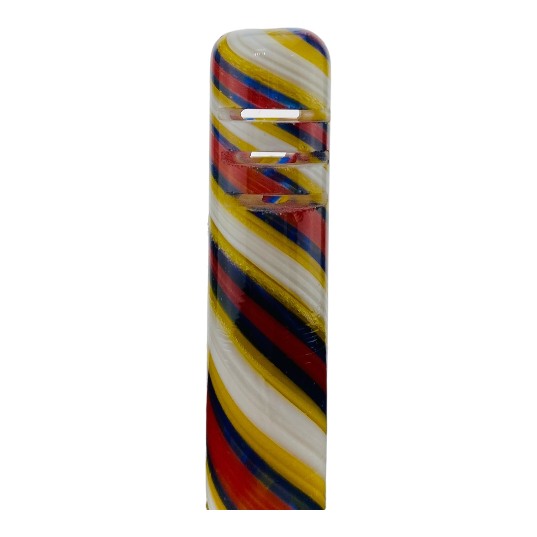 3.5 Inch 14mm - 10mm Downstem For Glass Bong With Multi Color Twist Linework
