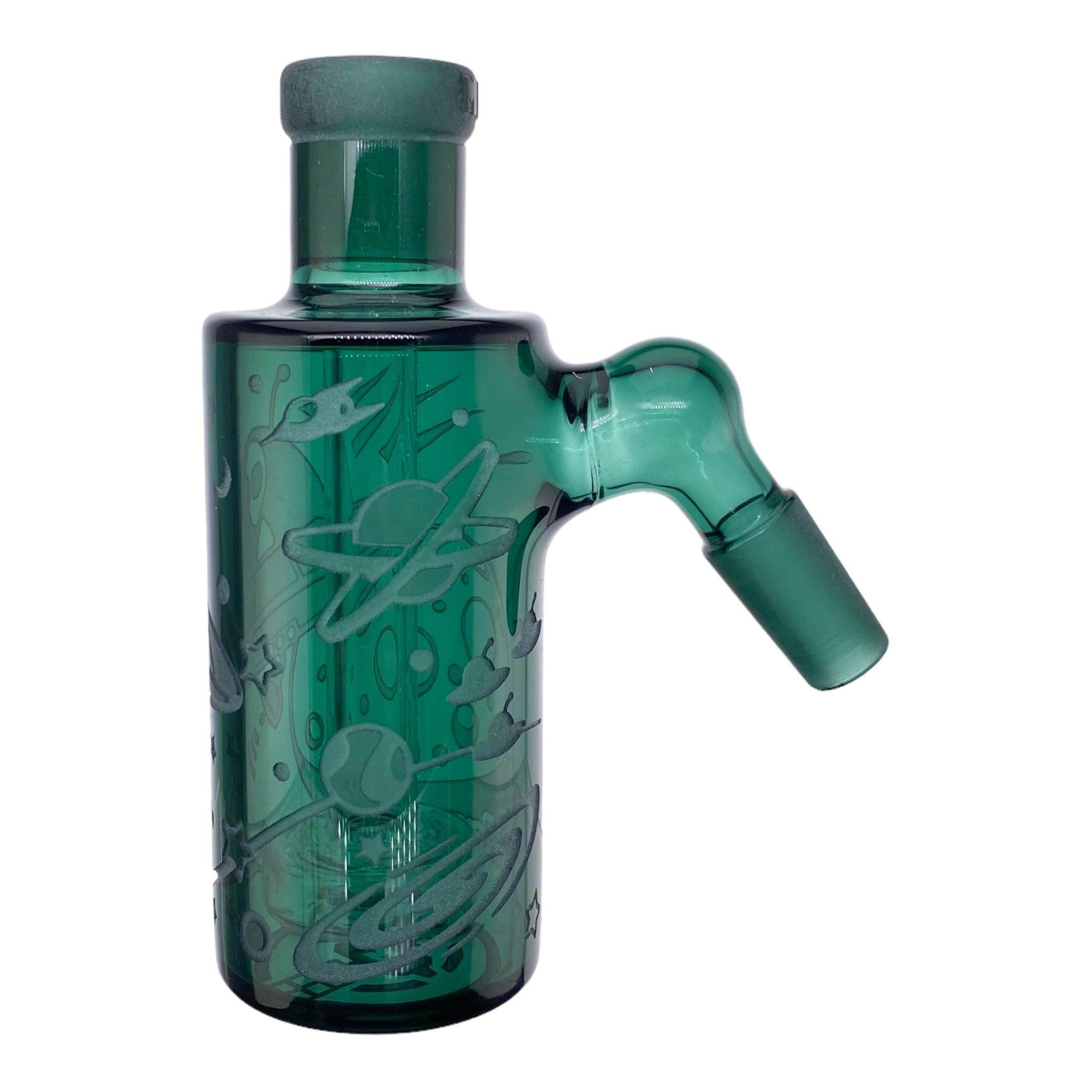 Milkyway Glass - Space Odyssey Wet Ashcatcher - 45 Degree Male Green