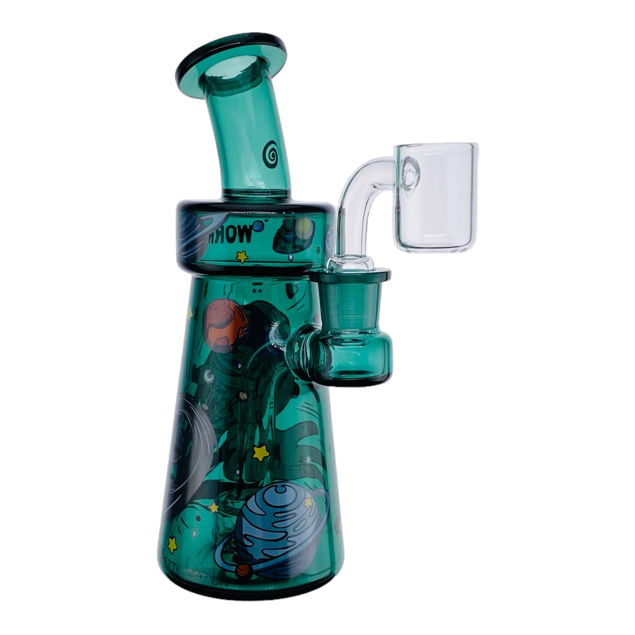 Wormhole Glass - Space Trippin Green Dab Rig