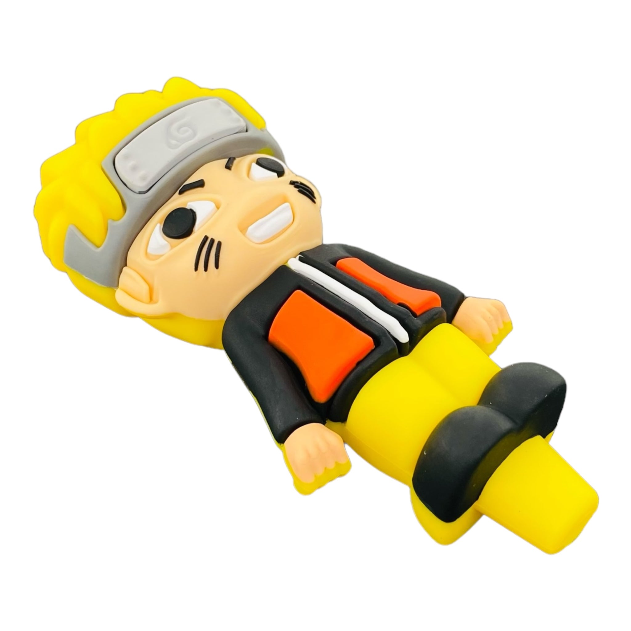 Naruto anime silicone hand pipe with glass bowl for sale