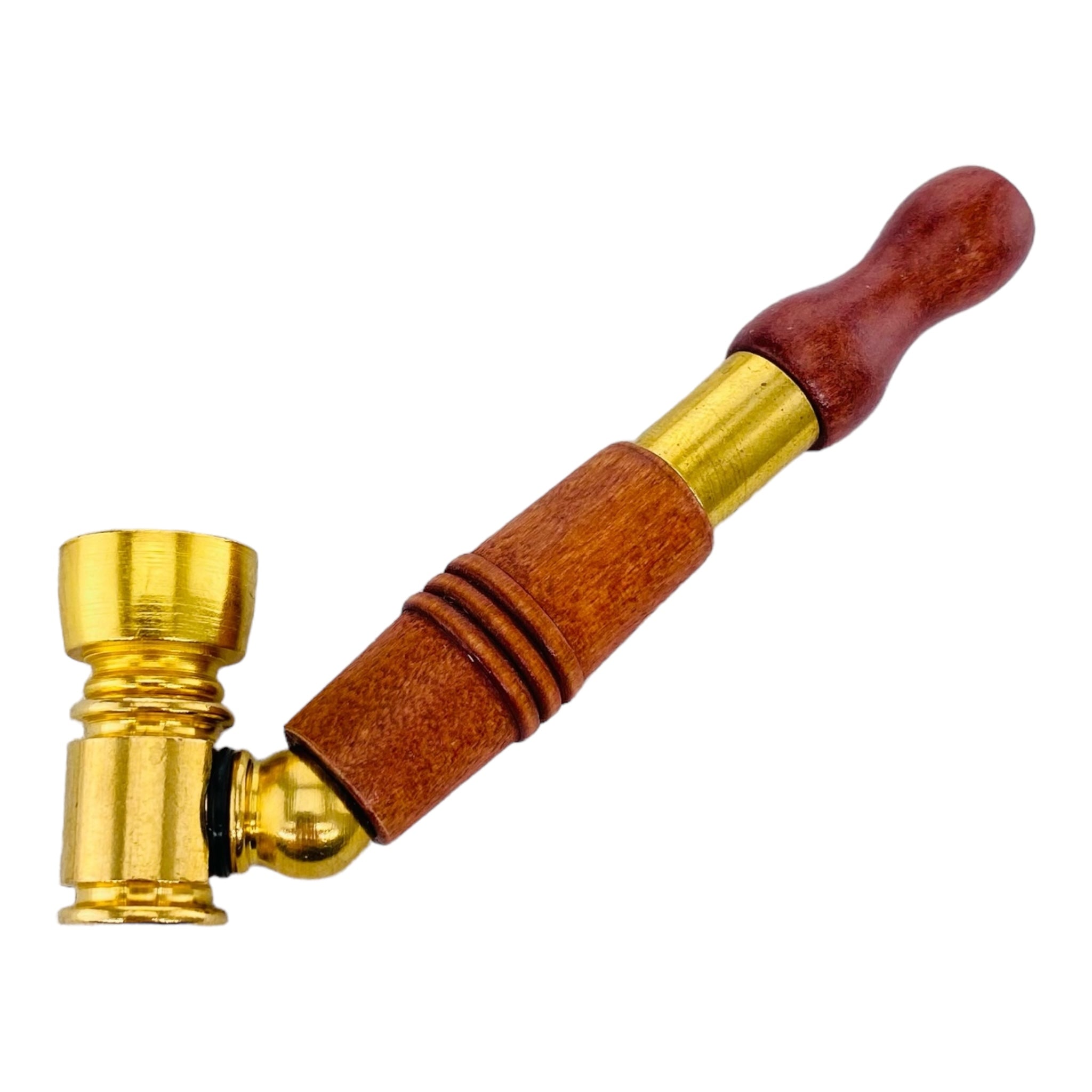 Metal Hand Pipes - Metal Sherlock With Wood Stem