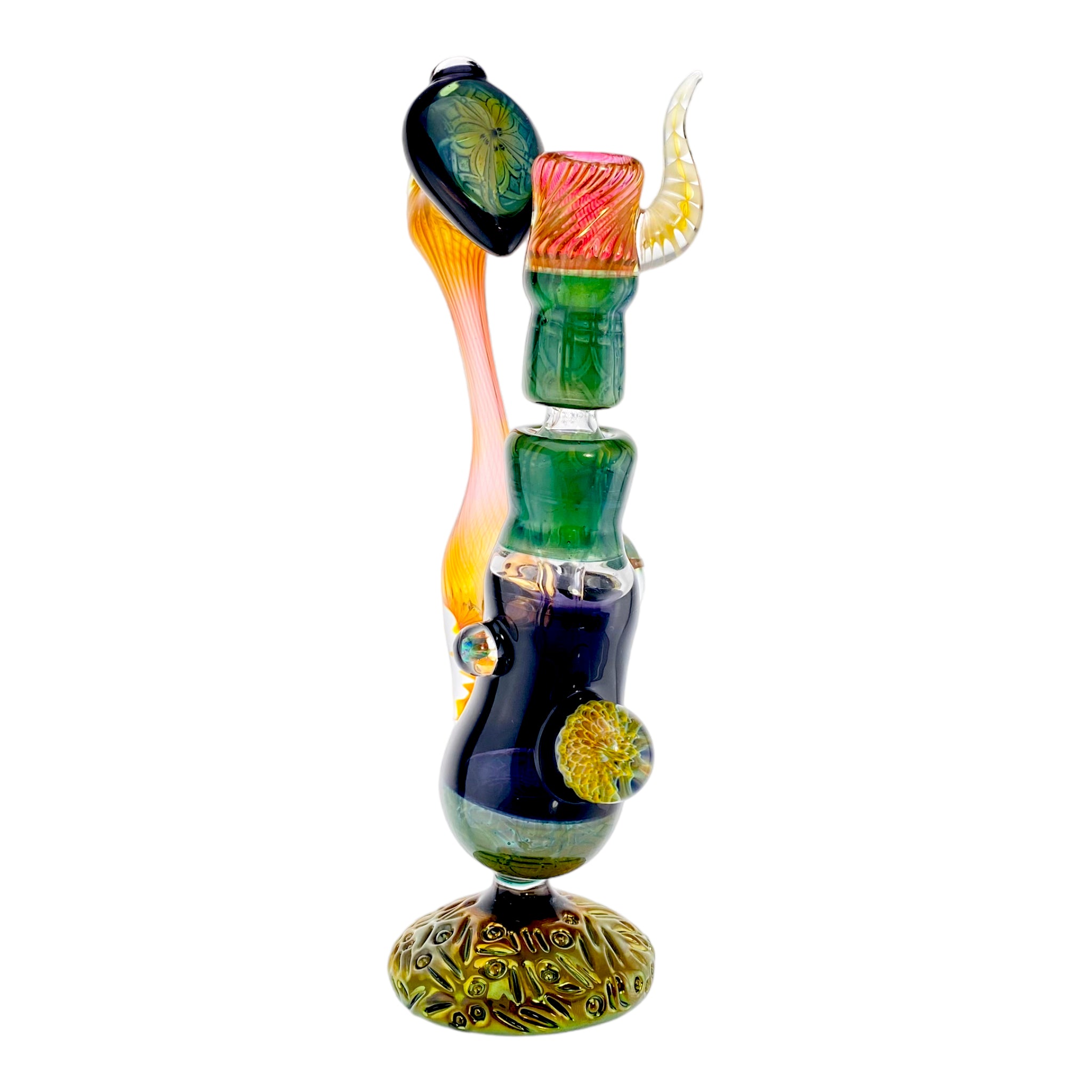 Seth B Glass - Stand Up Dab Rig With Opal And Implosion Marbles