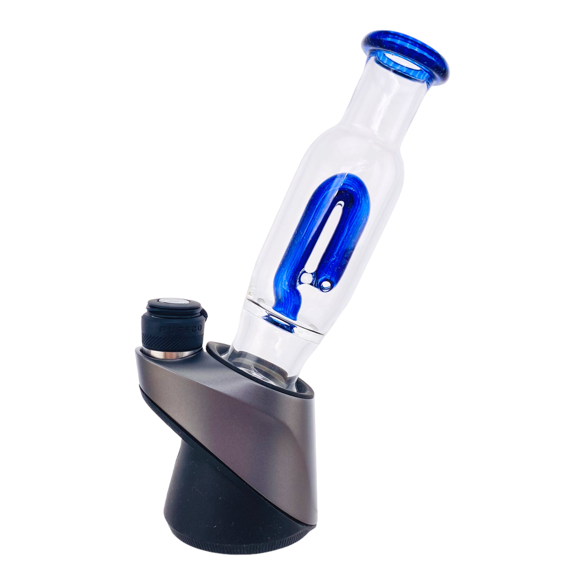 Puffco Peak Glass Attachment - Crushed Opal Over Cobalt Blue