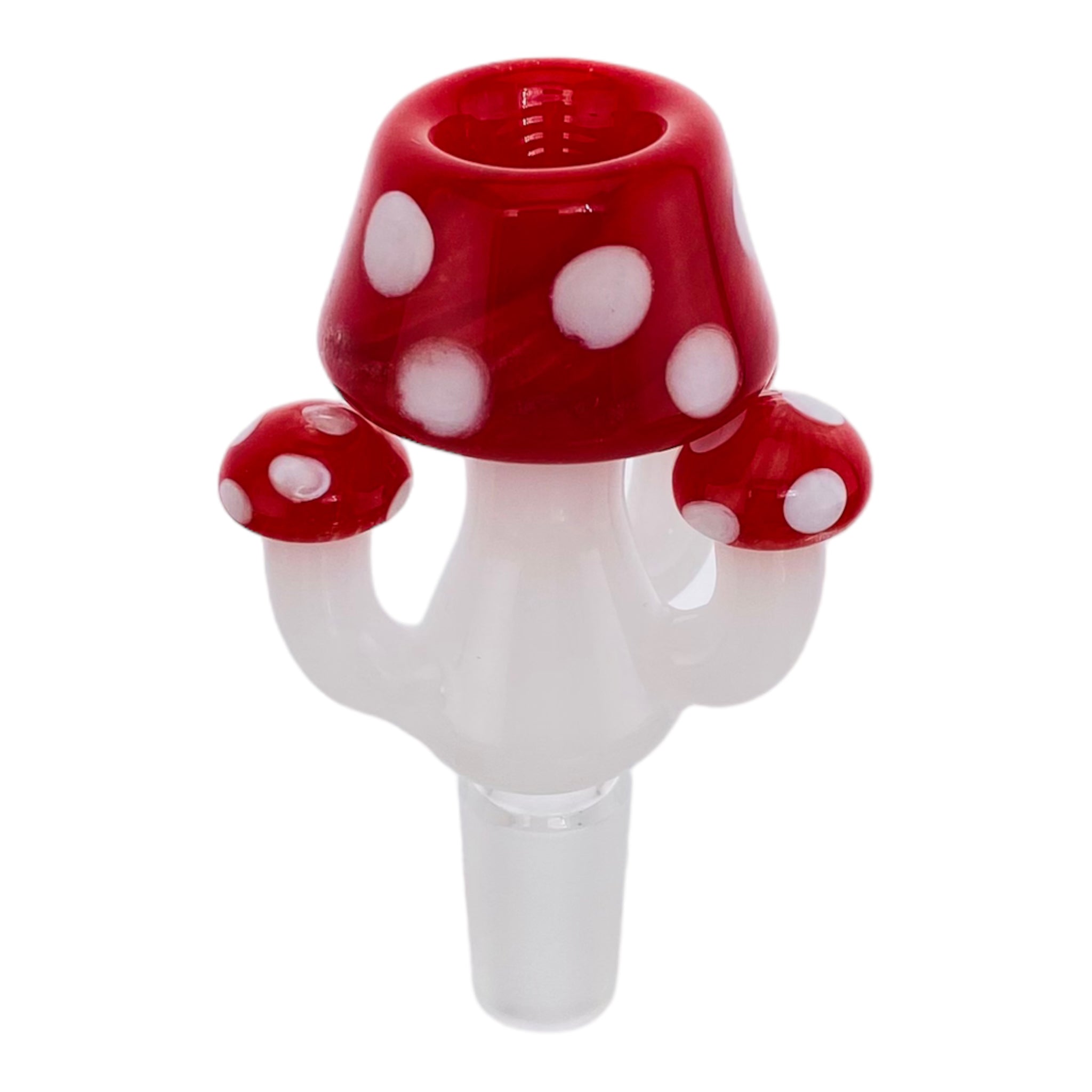 Red And White Mushroom Bong Bowl