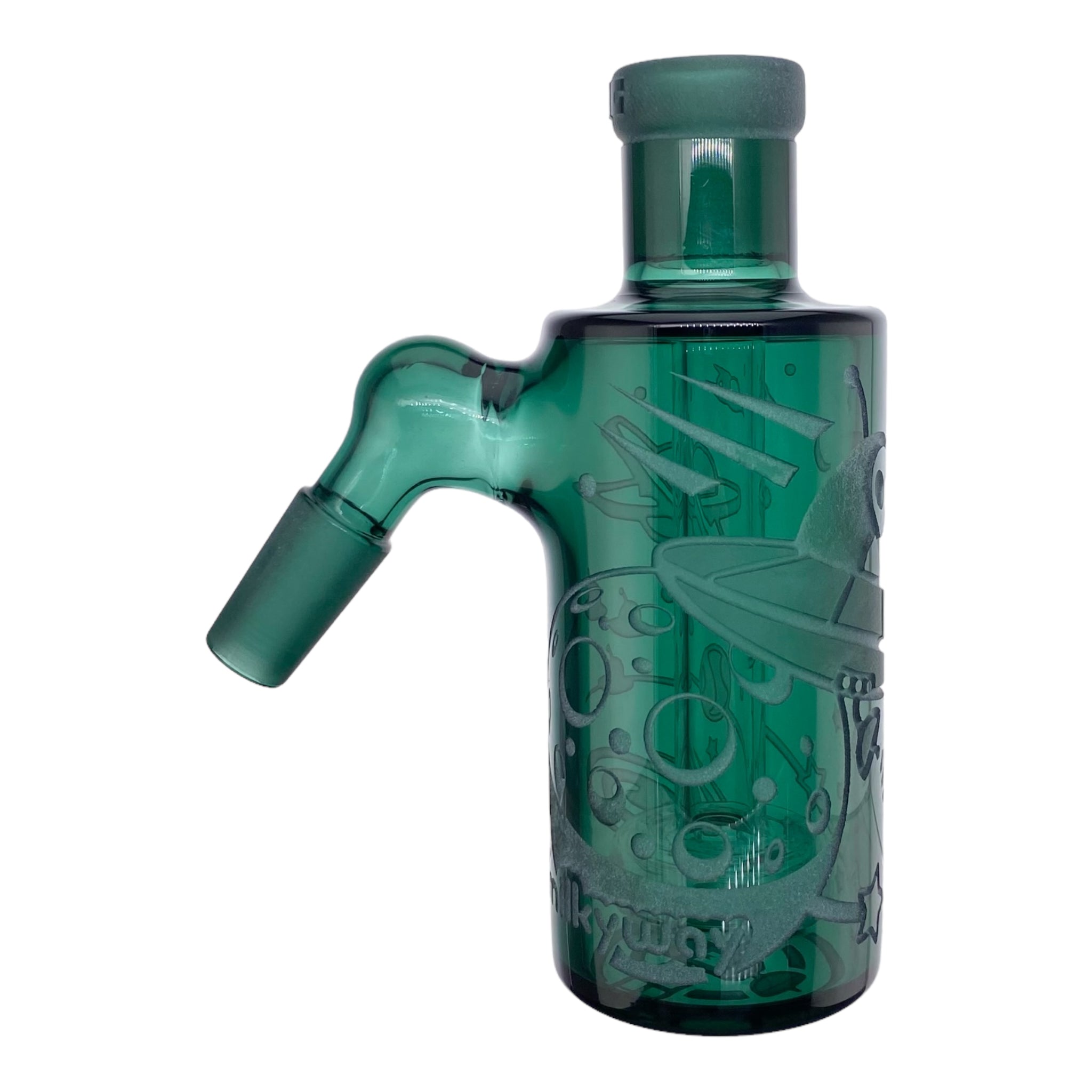 Milkyway Glass - Space Odyssey Wet Ashcatcher - 45 Degree Male Green