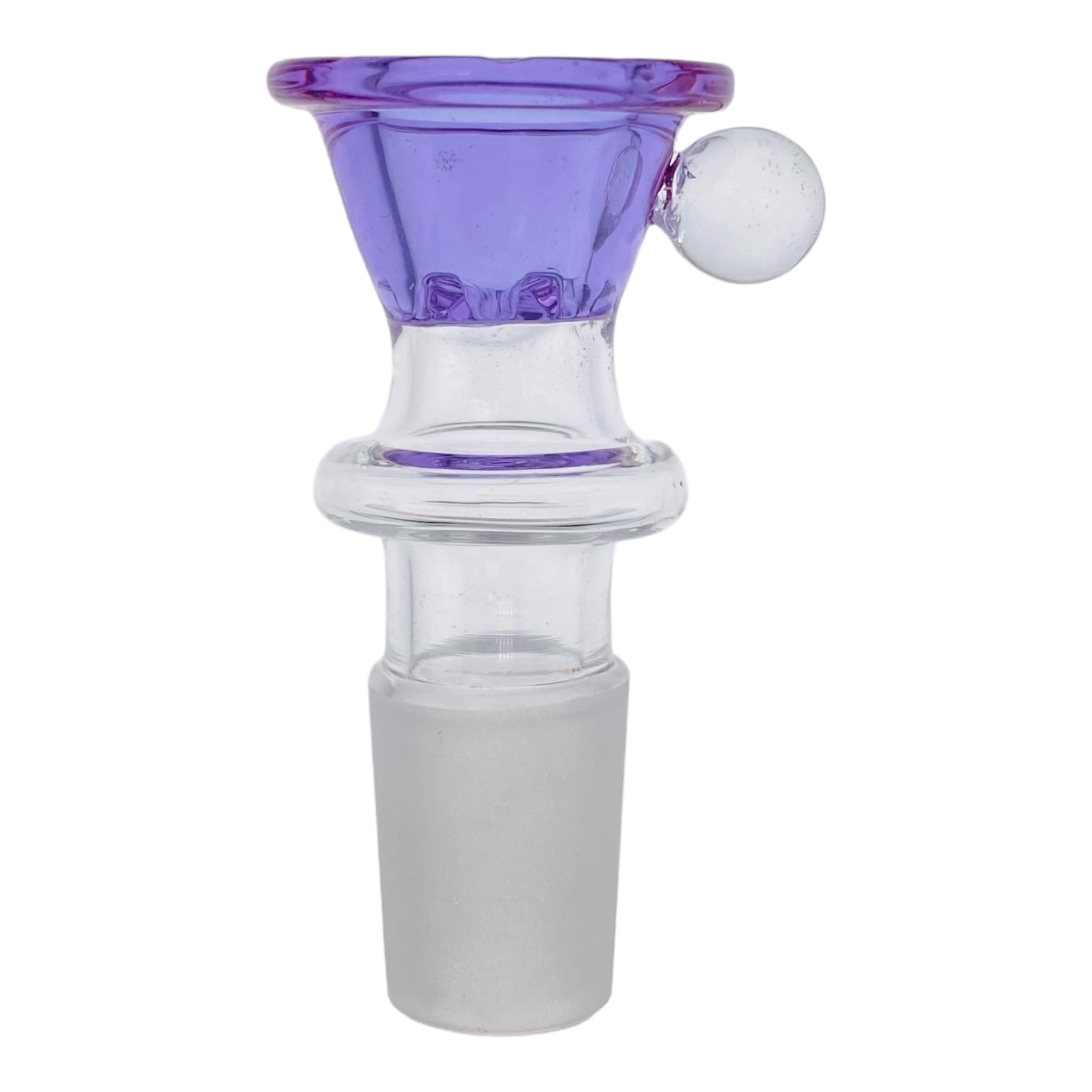 18mm Flower Bowl - Large Martini Funnel Bong Bowl Piece With Built In Screen - Purple