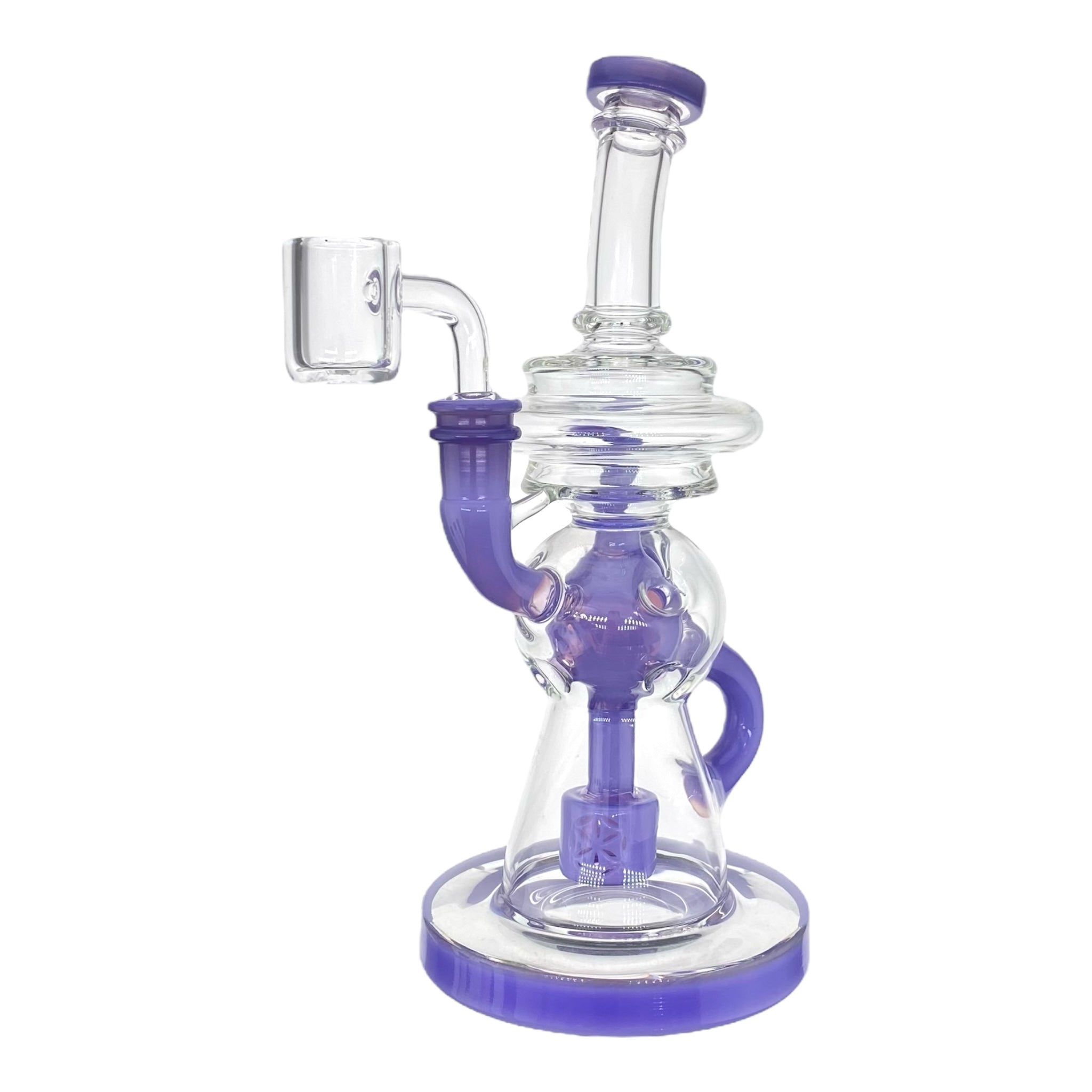 cute and girly Purple Fab Egg Recycler Dab Rig for sale
