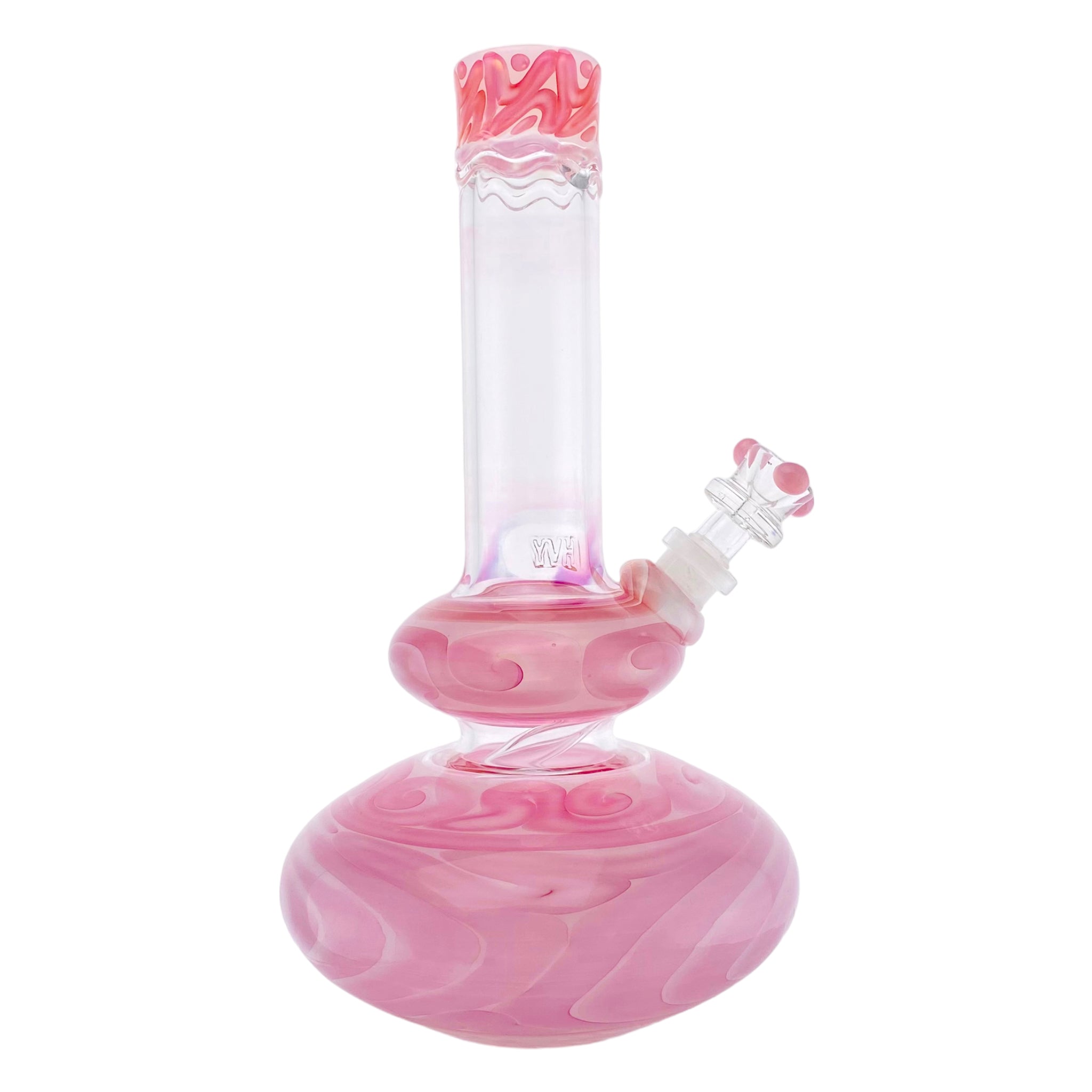 HVY Glass - Pink Double Bubble Glass Bong