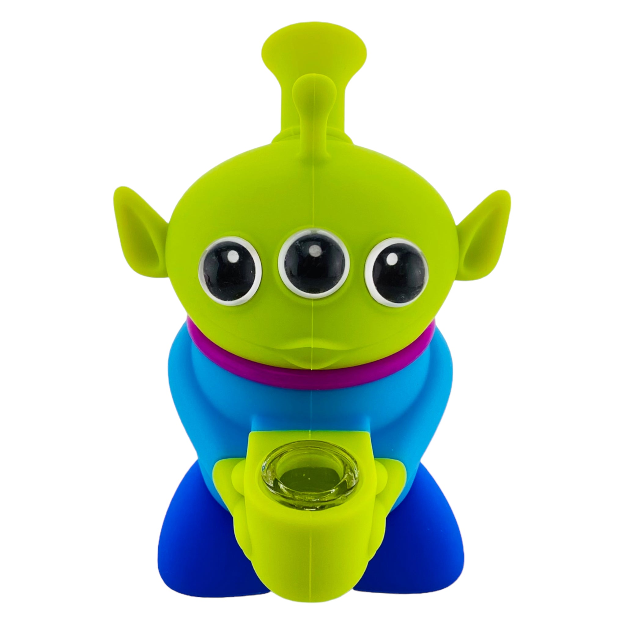 toy story green alien martian silicone hand pipe