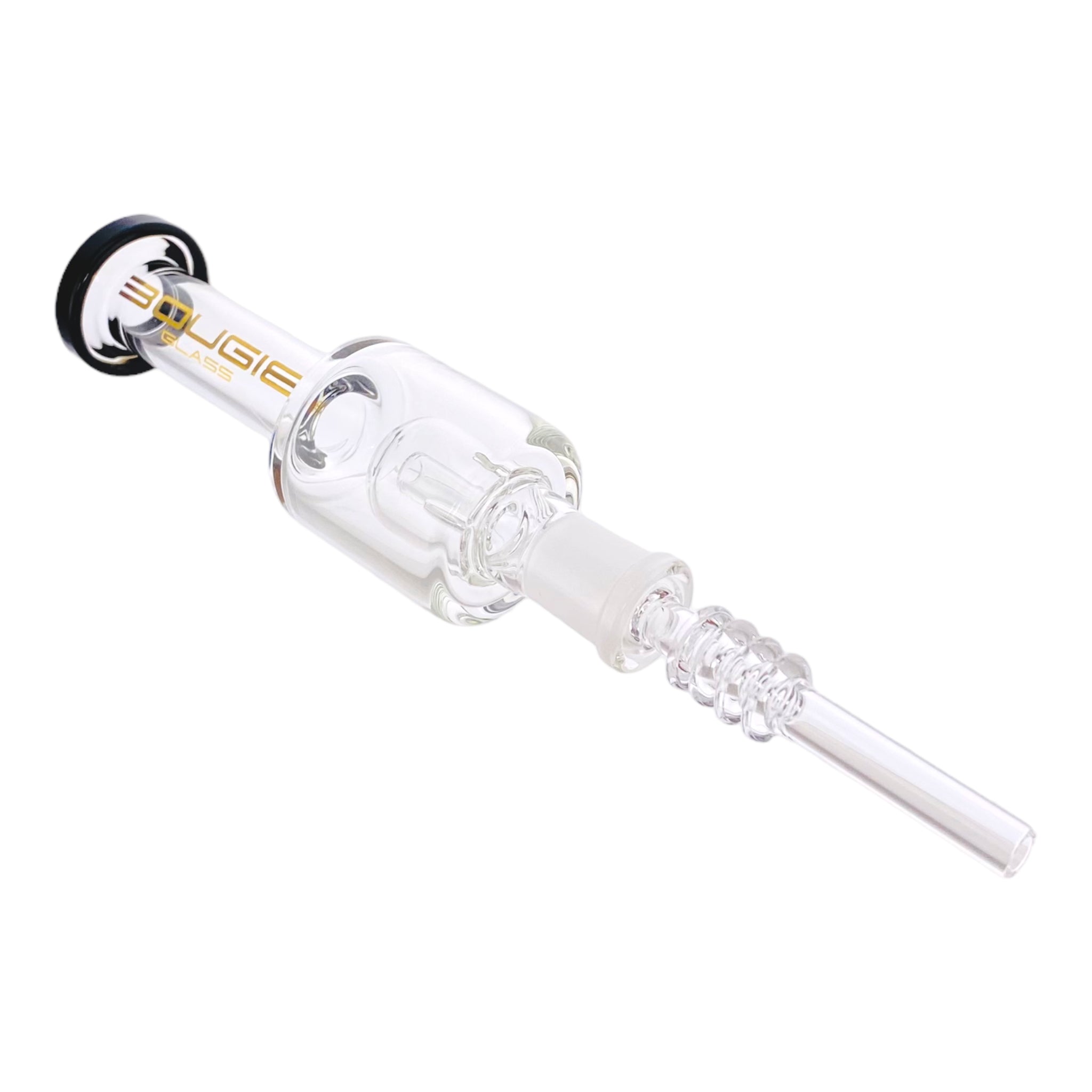 Bougie Glass - Black Small Nectar Collector With Mushroom Perc & 14mm Quartz Tip