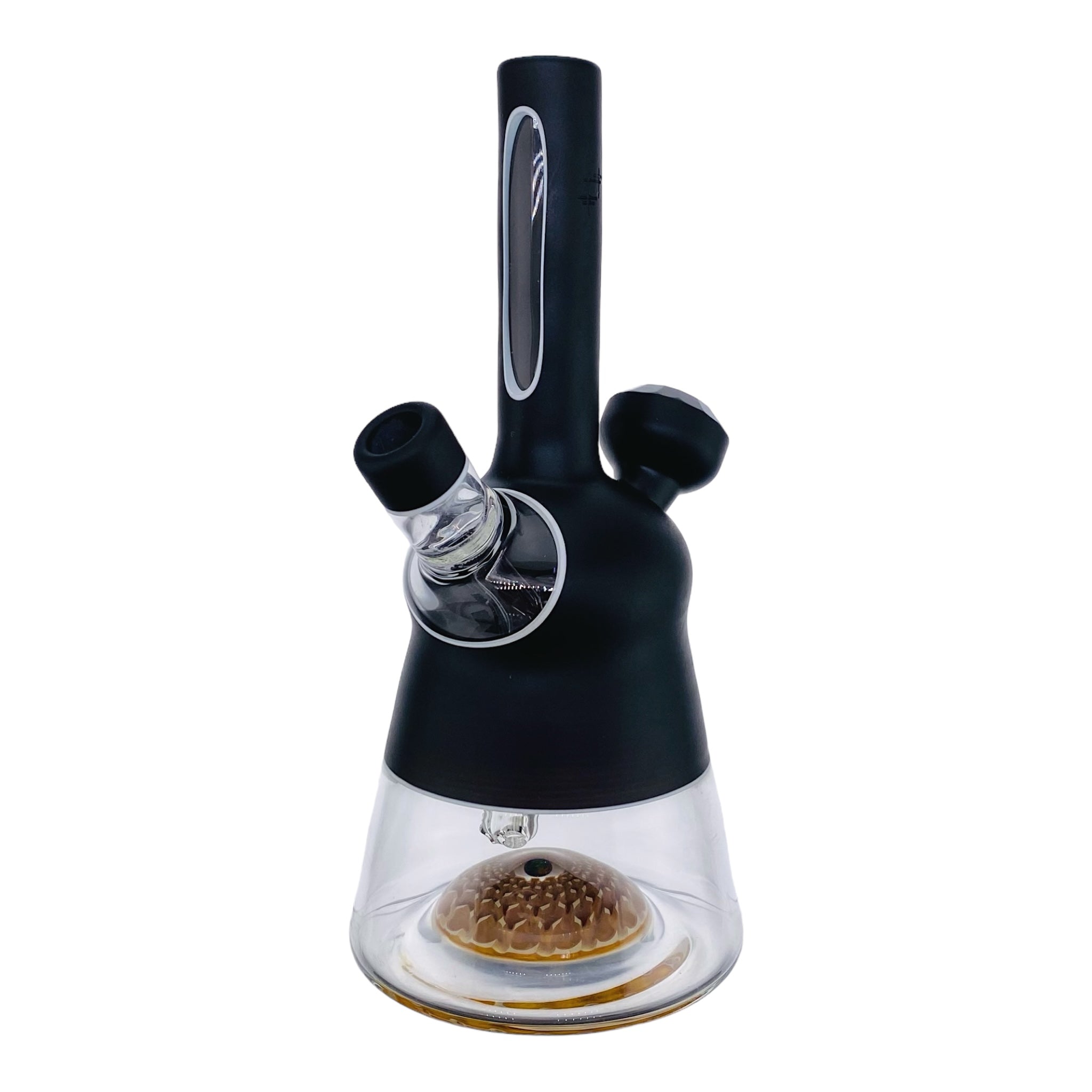 heady glass Yunk Glass Clear Carve Minitube with Windows and Faceted Opal