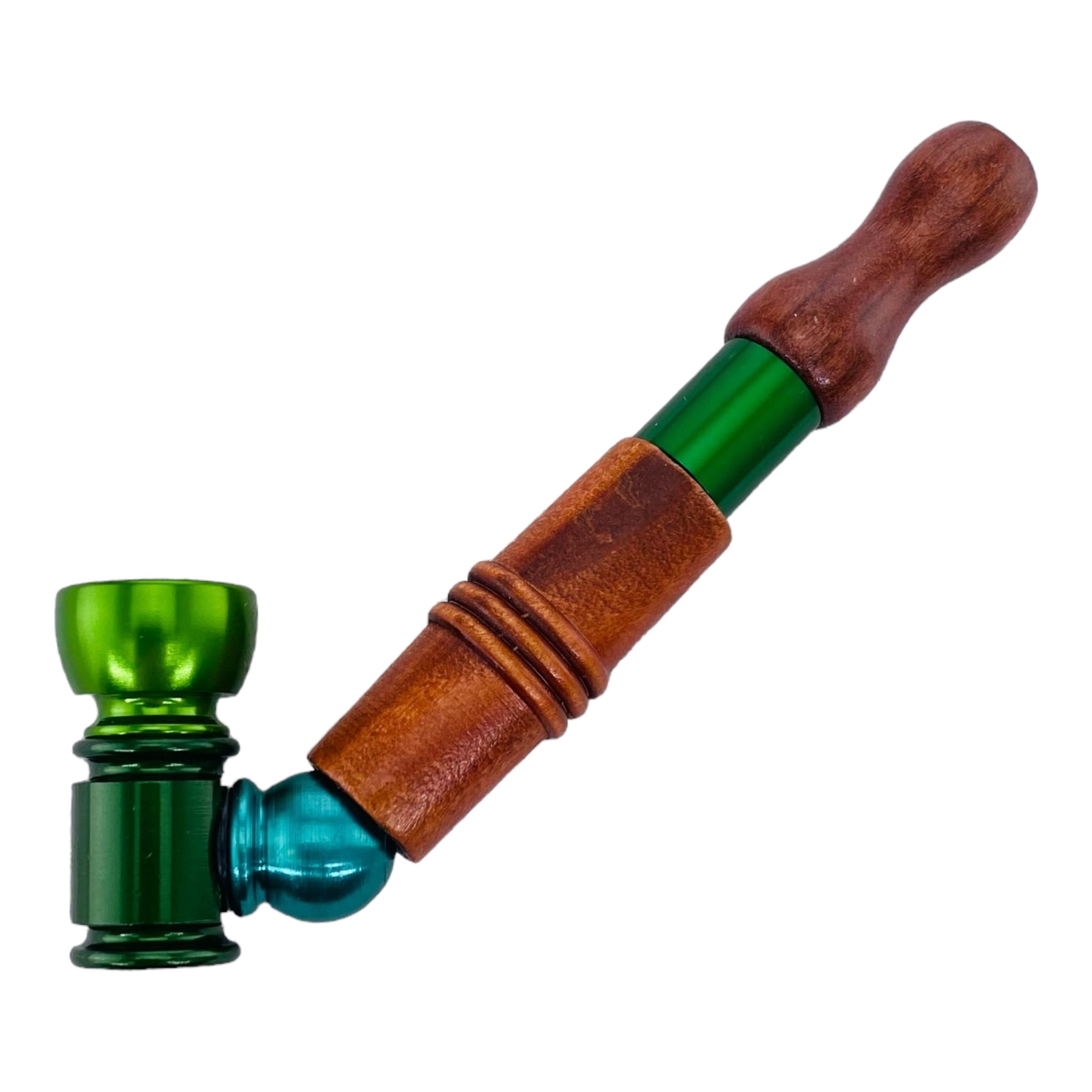 Metal Hand Pipes - Metal Sherlock With Wood Stem