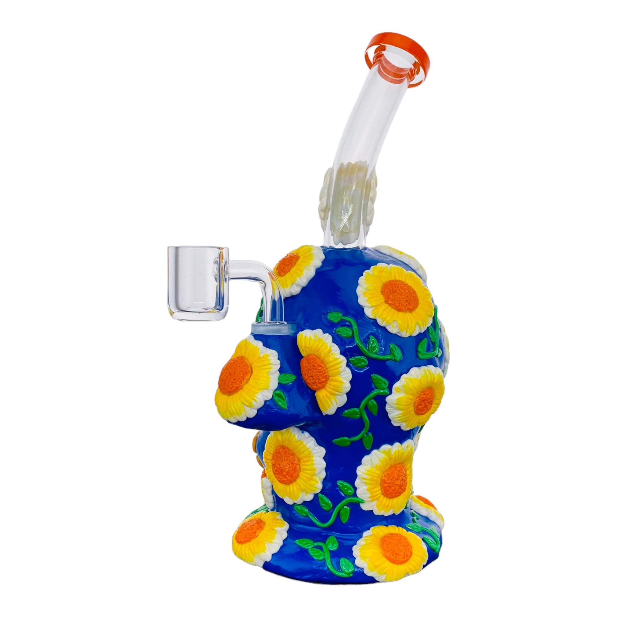 cute girly dab rig Daisy flower Sugar Skull Coconut Monster Dab Rig