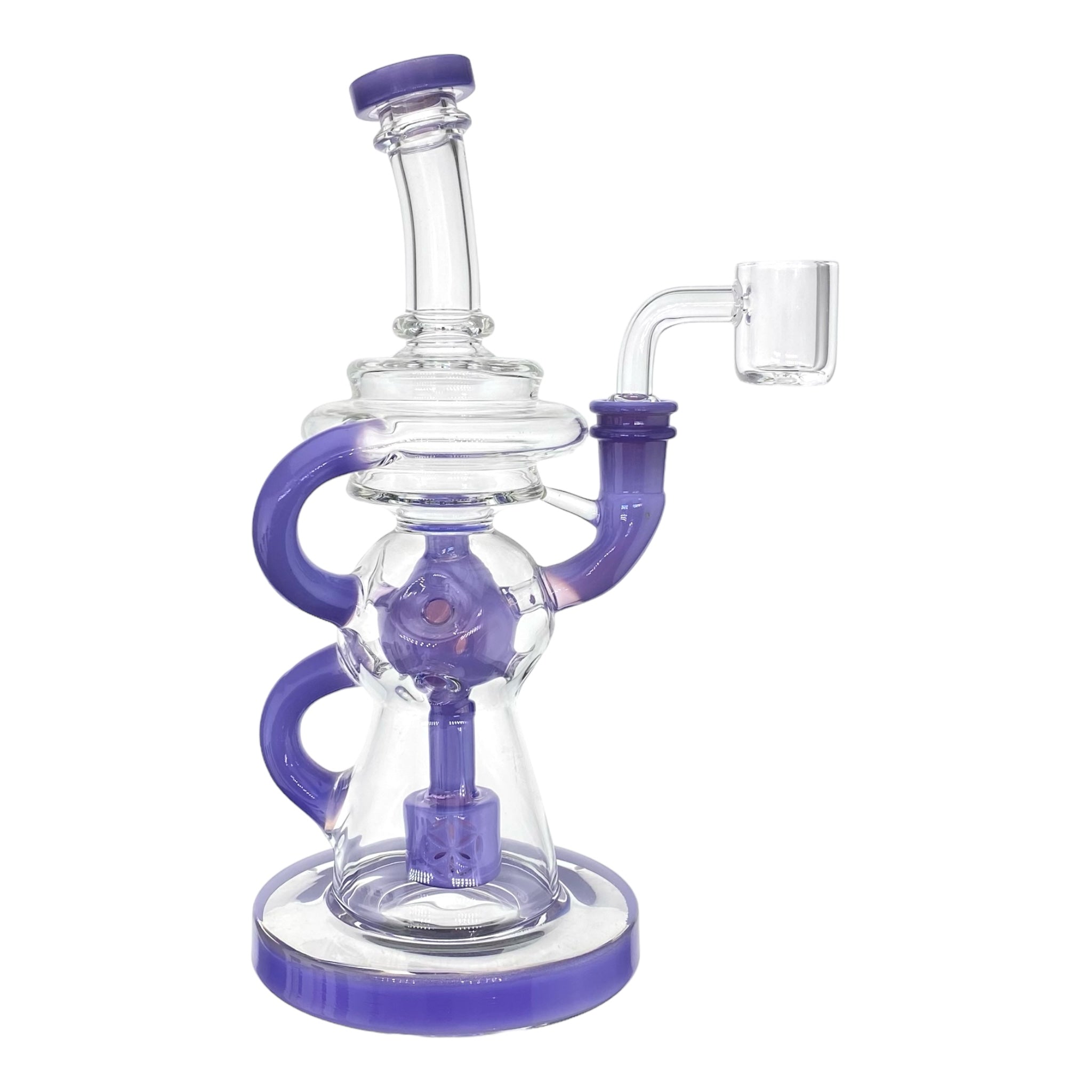 cute and girly Purple Fab Egg Recycler Dab Rig for sale
