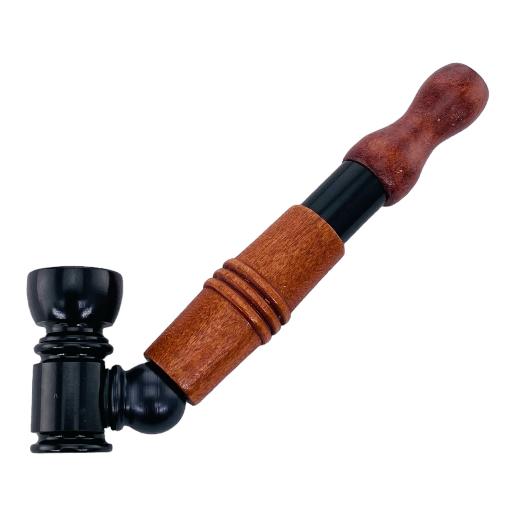 Metal Hand Pipes - Metal Sherlock With Wood Stem